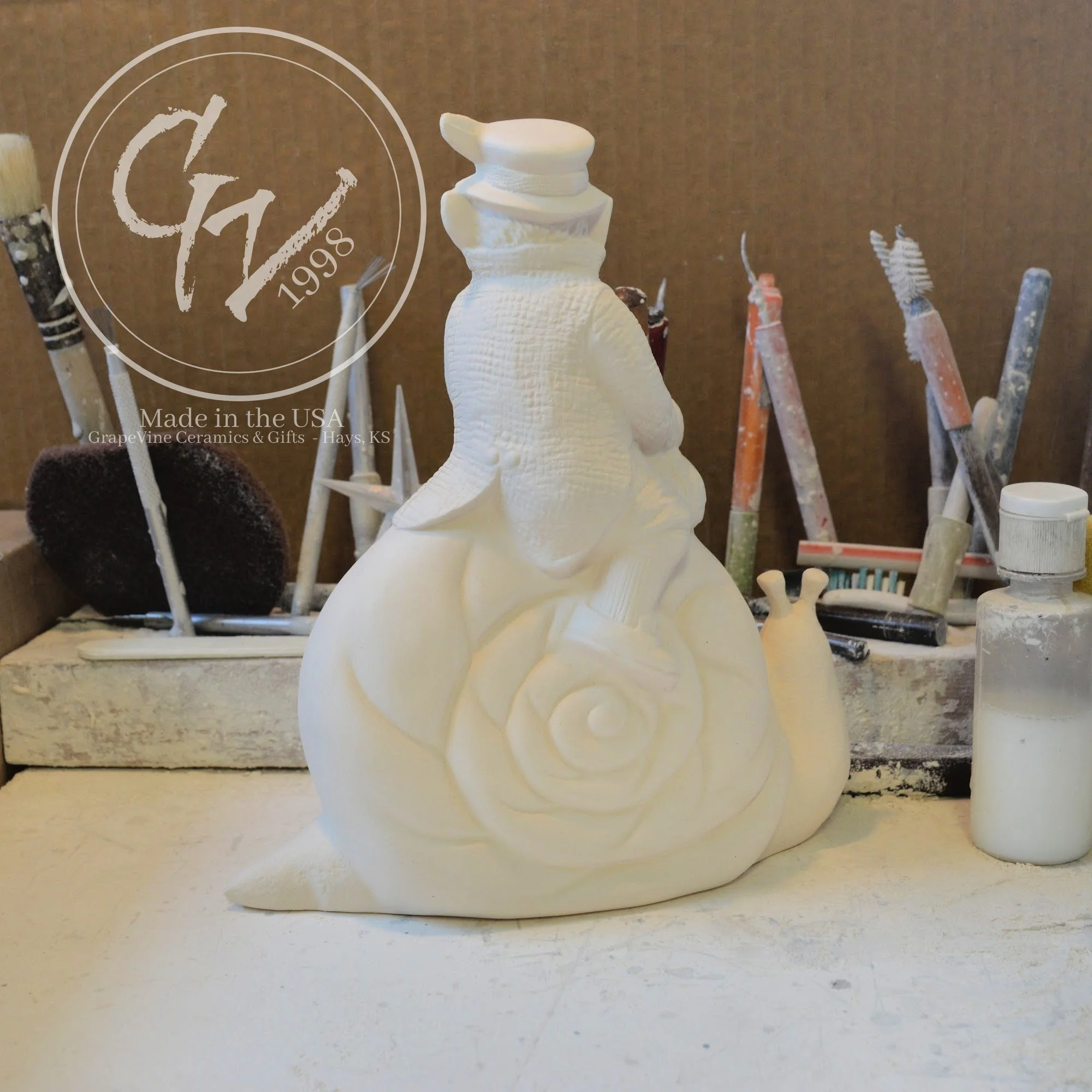 GrapeVine Ceramics-Fantasy Folk Snail-Kimple 1849.5.jpg