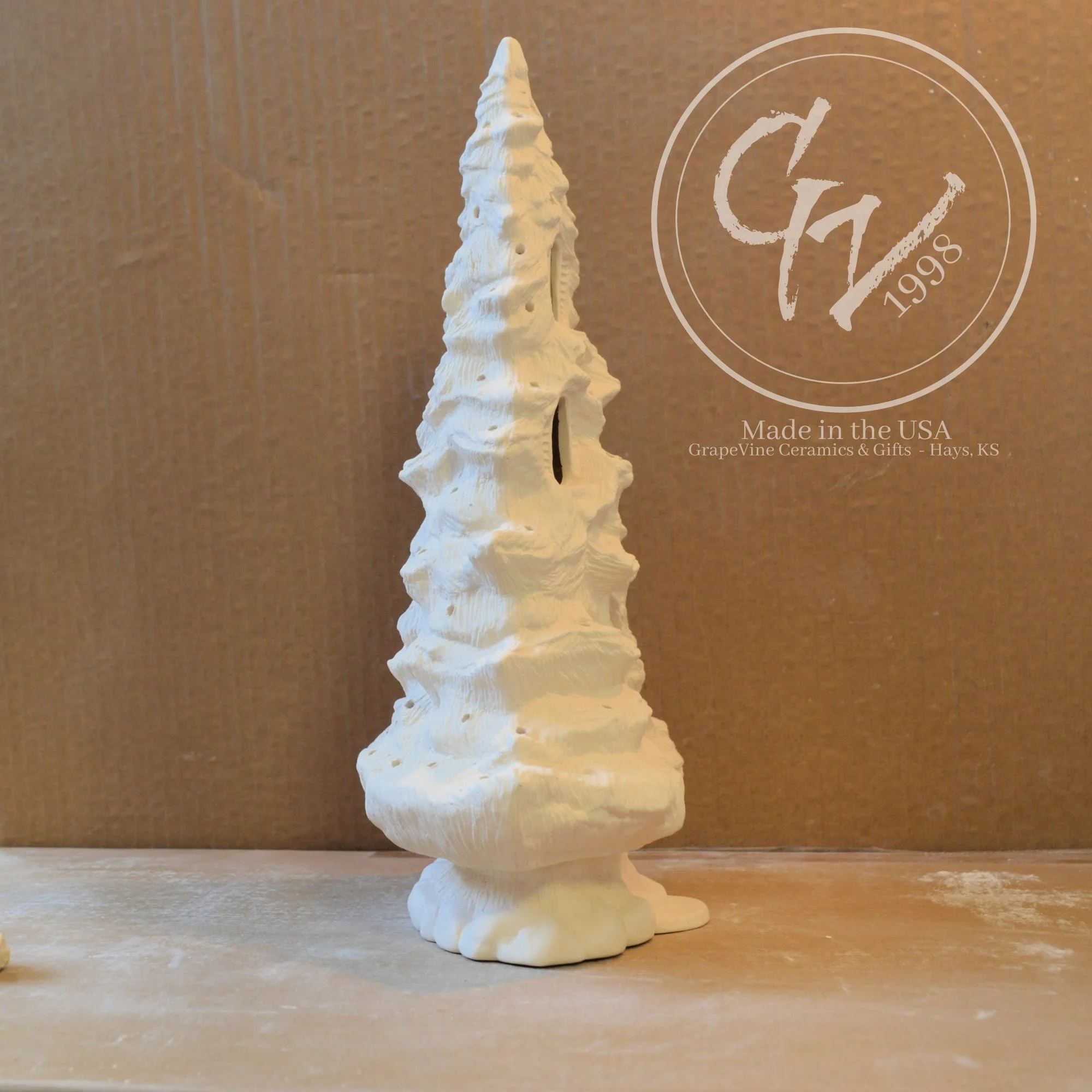 GrapeVine Ceramics-Christmas Tree House-Doc Holliday 914-915.5.jpg