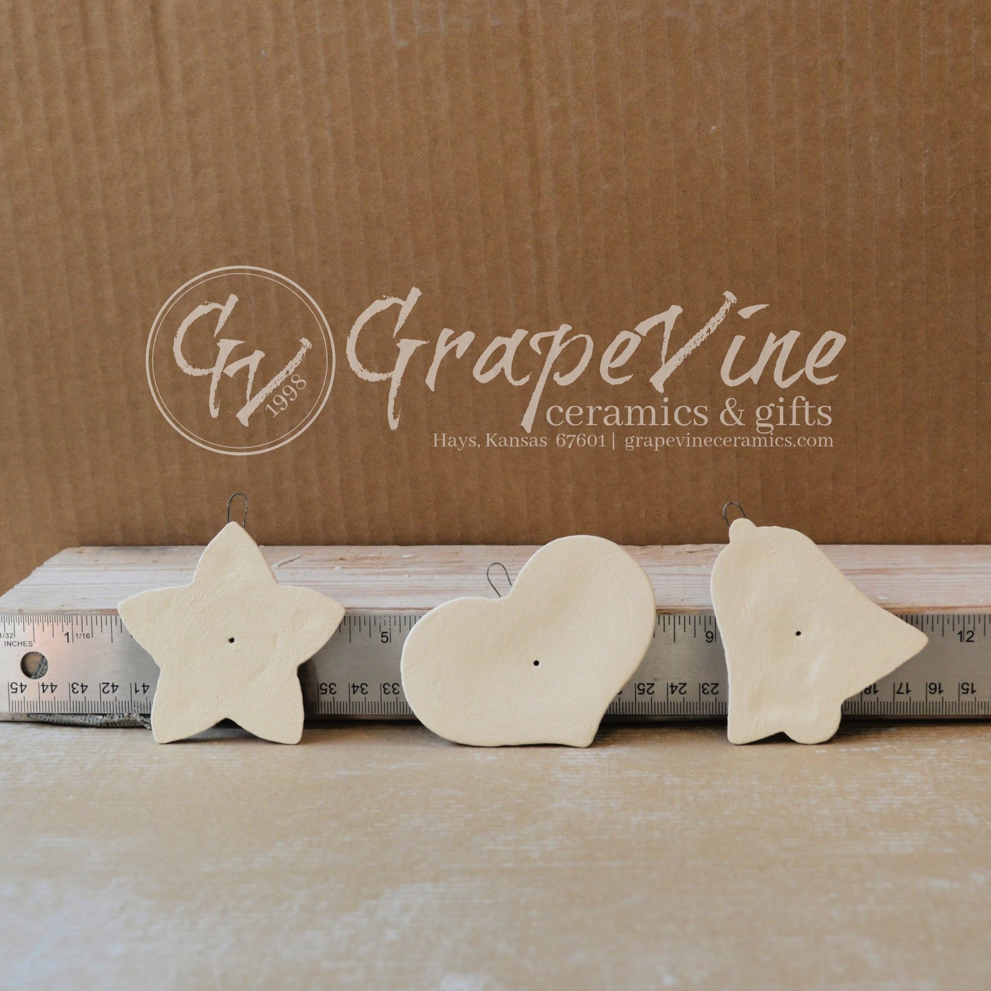 GrapeVine Ceramics-Heart Bell Star Ornament-Donas 582.1.jpg