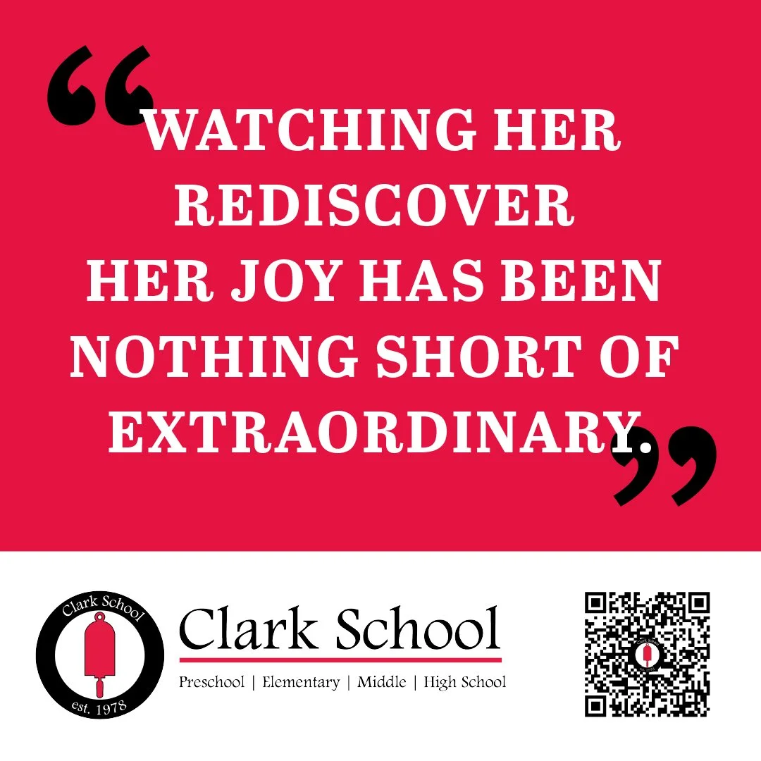 &ldquo;Watching her rediscover her joy has been nothing short of extraordinary. I&rsquo;m forever grateful to Clark for bringing out the best in her and helping me raise a confident and empathetic leader.&rdquo; ❤️

&mdash; Clark Parent

✨ Come see w