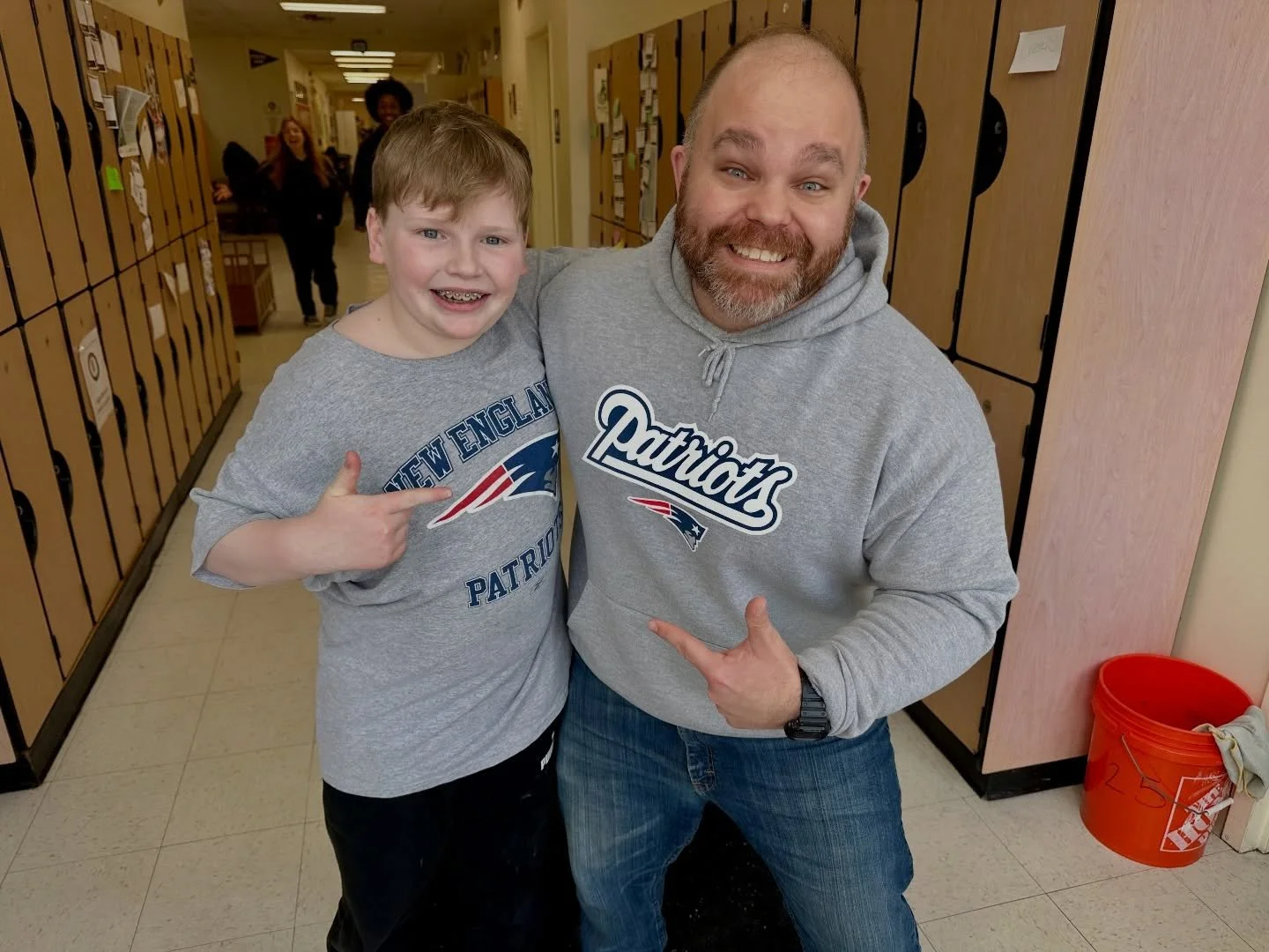 Our students and teachers are showing their Patriots pride today! Let&rsquo;s go Pats! 💙🏈❤️
