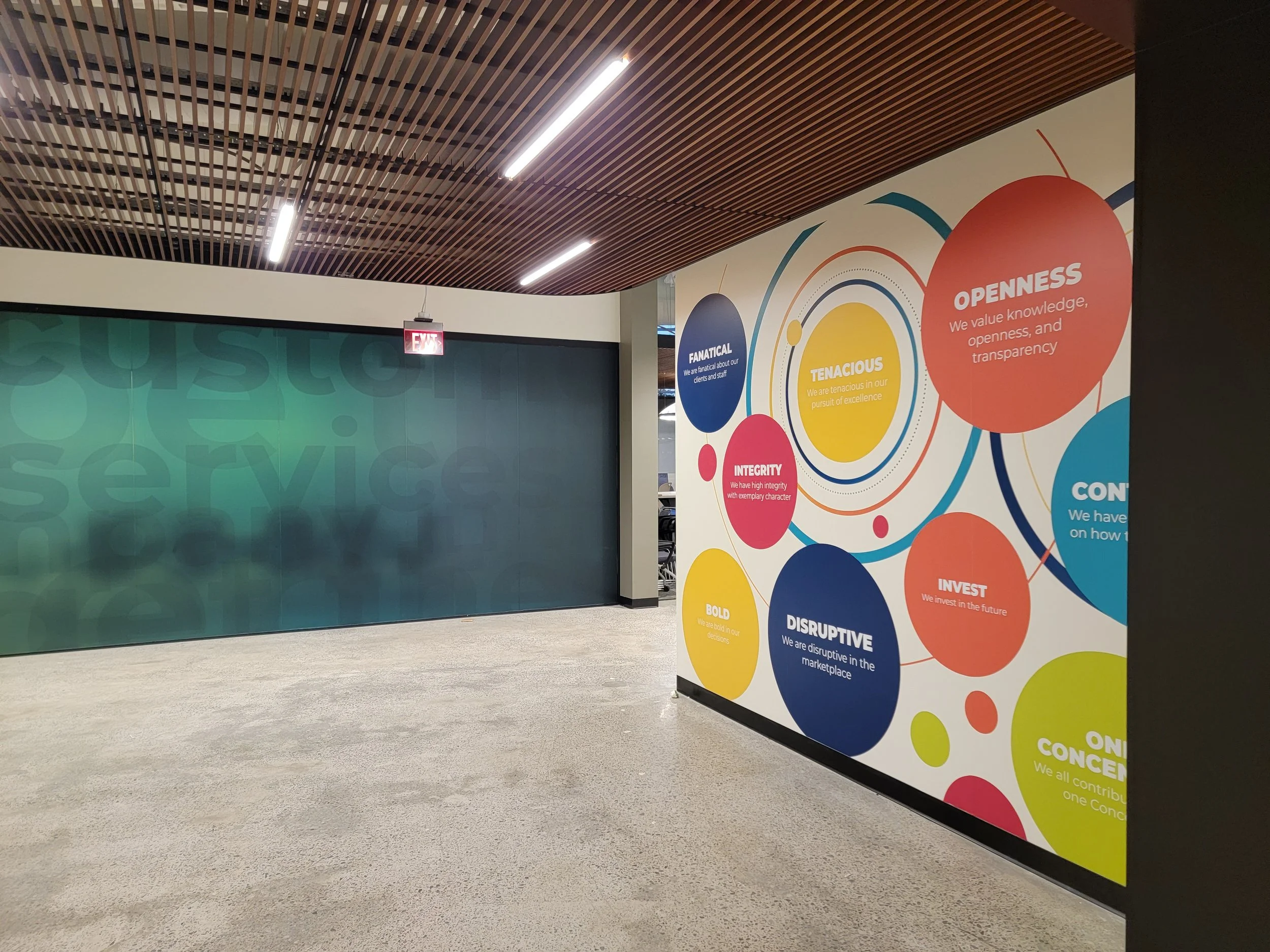 Interior Vinyl (Printed on Clear) on Glass & Vinyl Wall Graphics
Concentrix
Nashville, TN