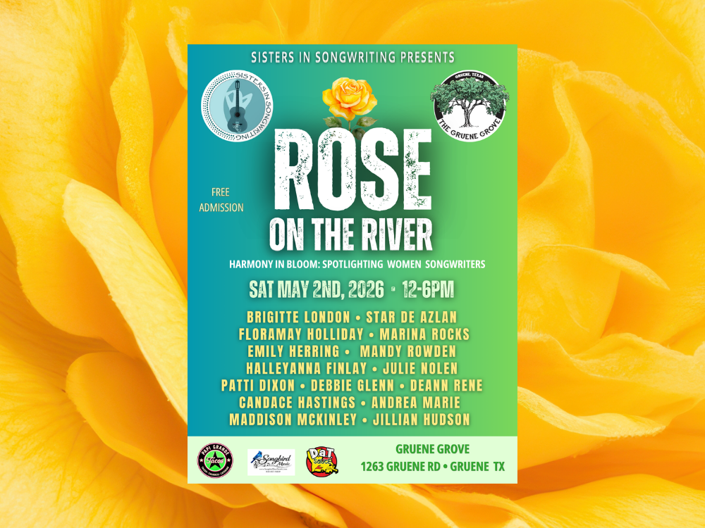 Rose on the River, a Sister in Songwriting Event (Gruene, Texas)