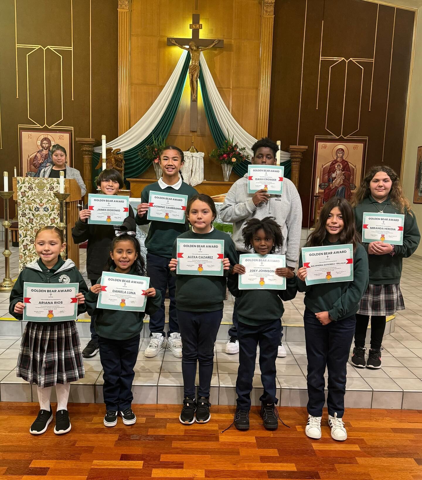 Congratulations to our Golden Bear award winners. Also know as our SLE awards, these students exemplify what it means to participate in our church community.