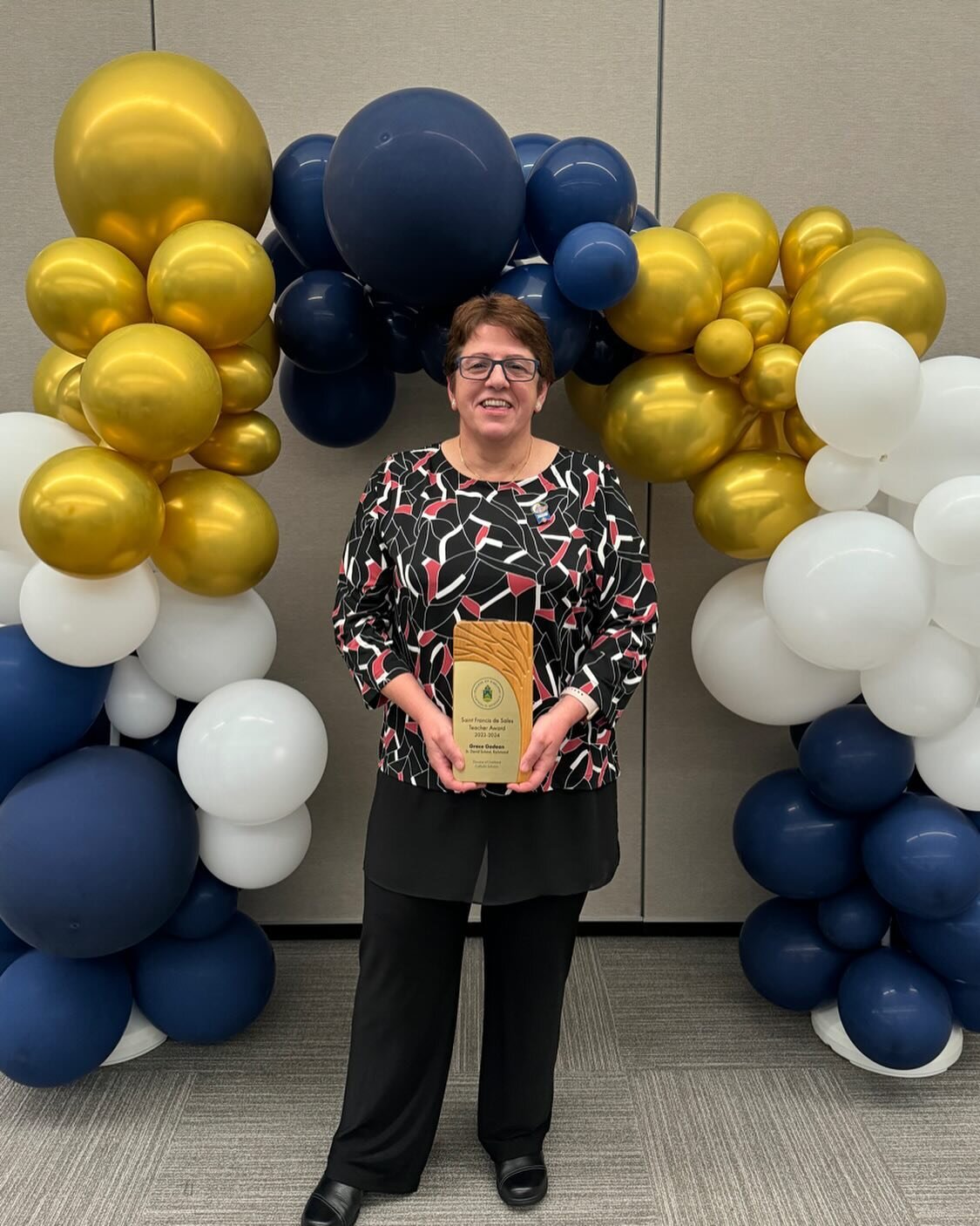 Congratulations to our beloved Vice principal Mrs. Gedeon for earning the Saint Francis de Sales award for her dedication in Catholic Education. Your community loves you Mrs. Gedeon!