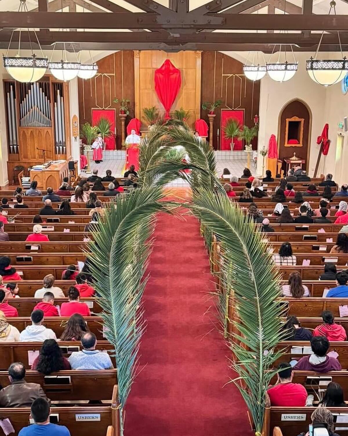 Our beautiful church on Palm Sunday. As we welcome Jesus with palm branches, let&rsquo;s embrace the spirit of humility and reflection this Holy Week. May all of our hearts be open to the lesson of love, sacrifice, and redemption as we journey toward