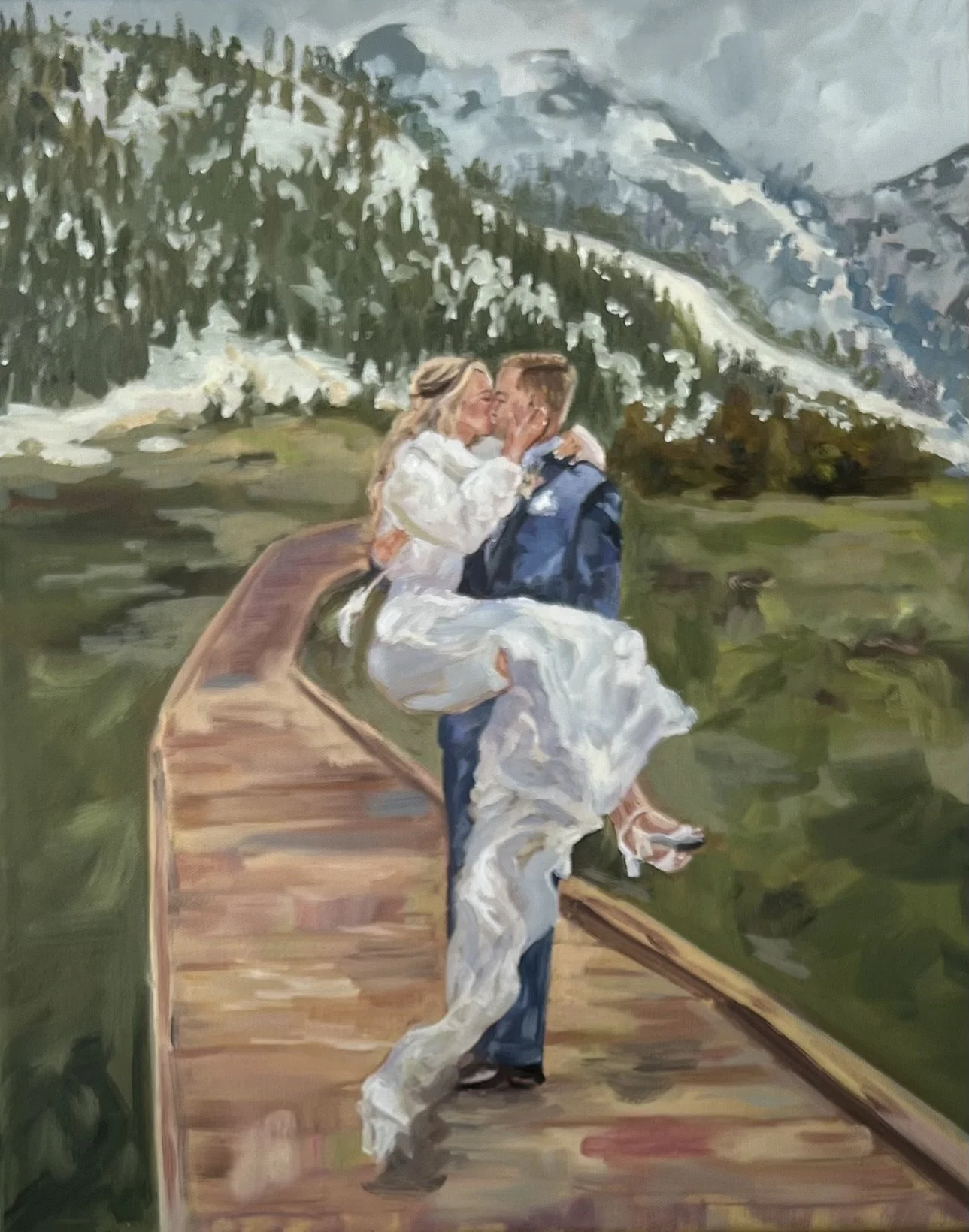 Wedding Paintings Make the Perfect Gift: A Thoughtful Memory for a Tahoe Wedding