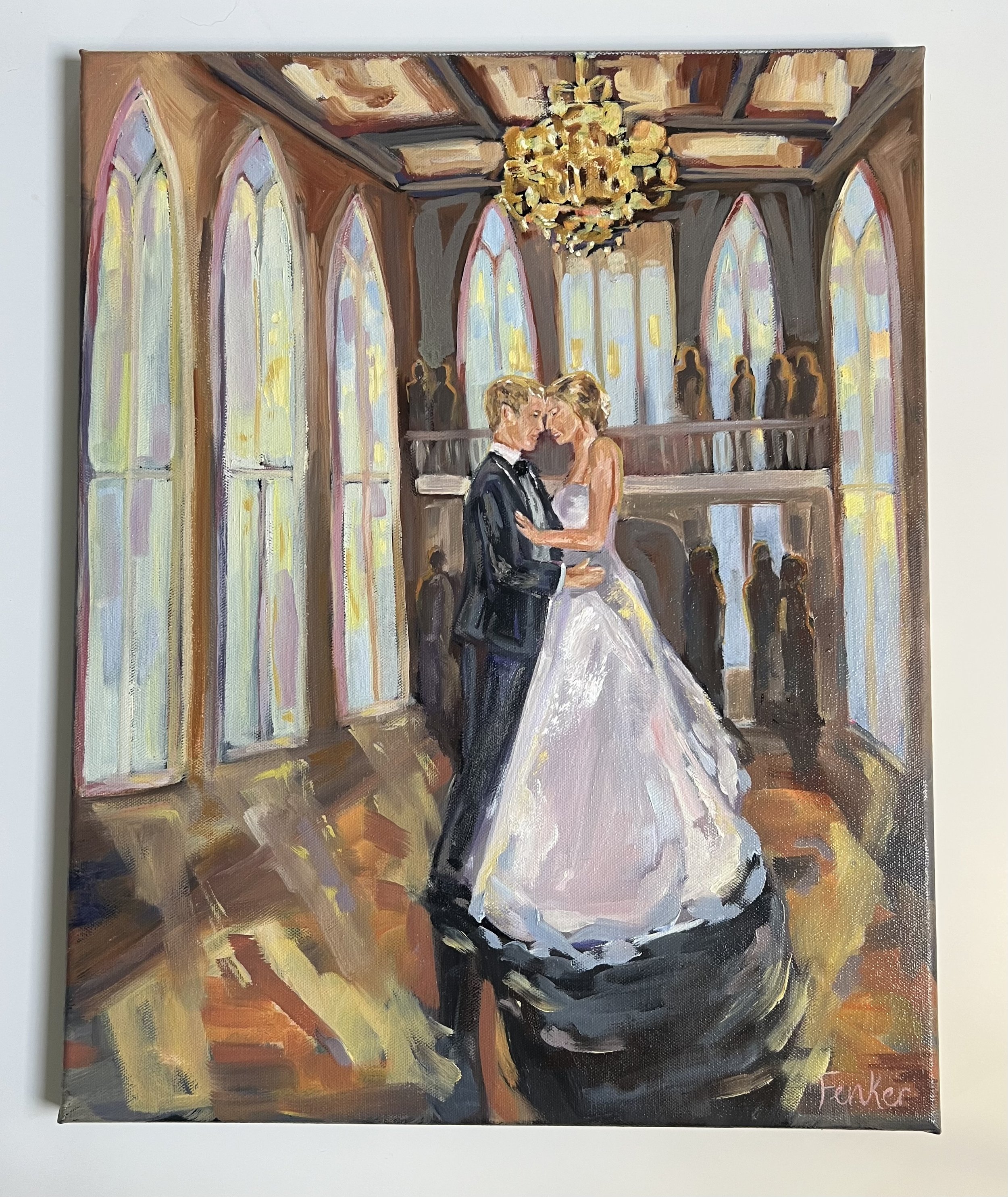 Wedding Painting at St Thomas Preservation Hall in Wilmington, NC