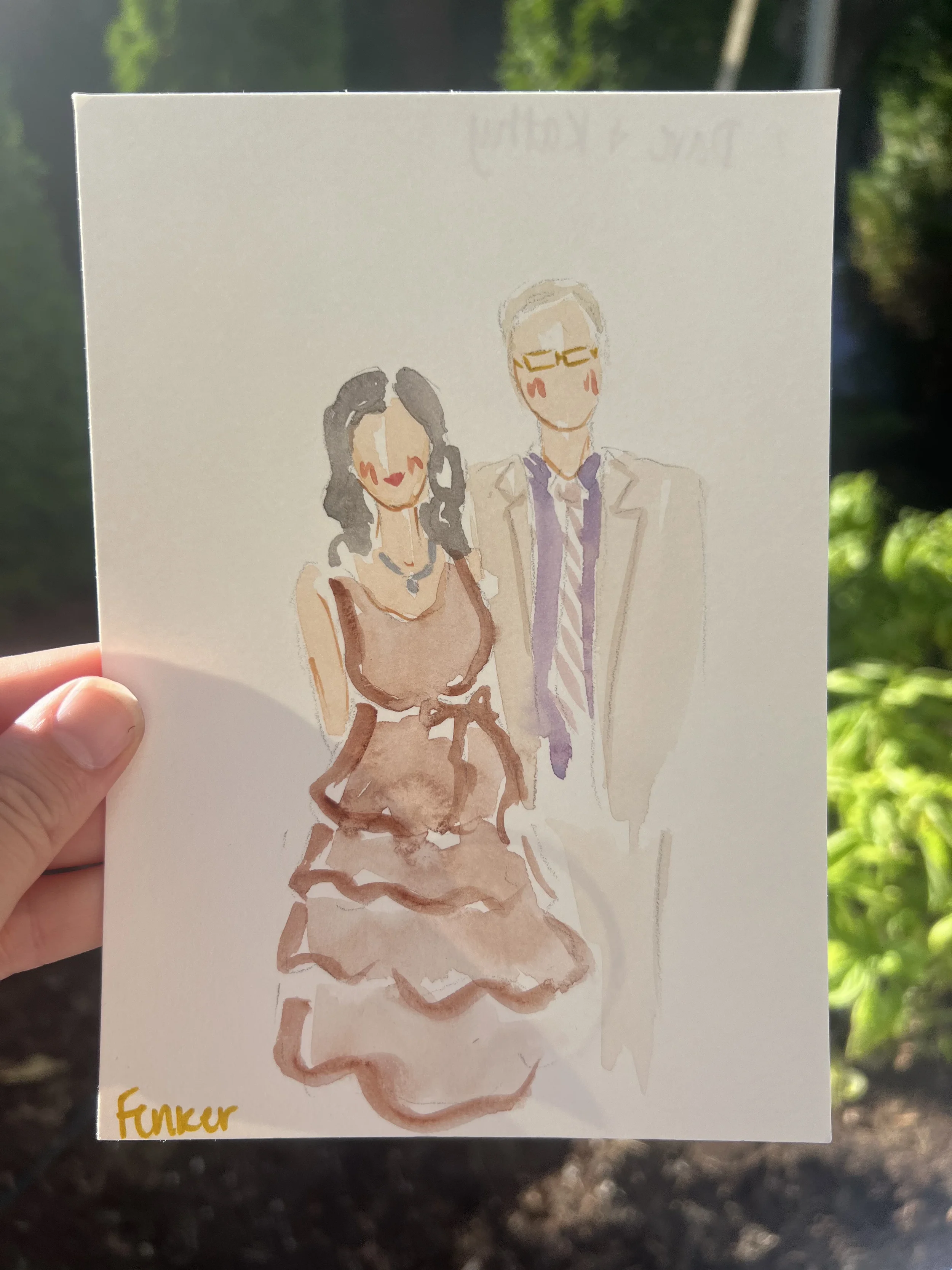 Live Watercolor Guest Portraits- A Unique and Memorable Wedding Experience