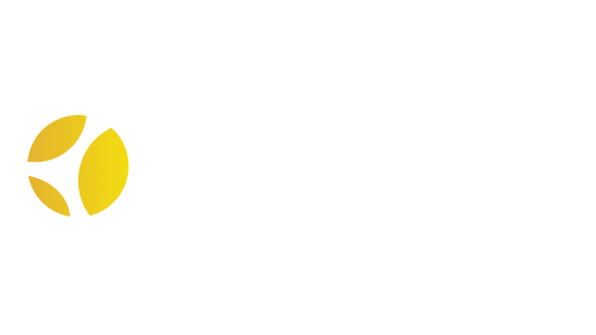 Gold and white logo with a stylized yellow coffee bean on the left and the words 'The Coffee Bean & Tea Leaf' written in black next to it.