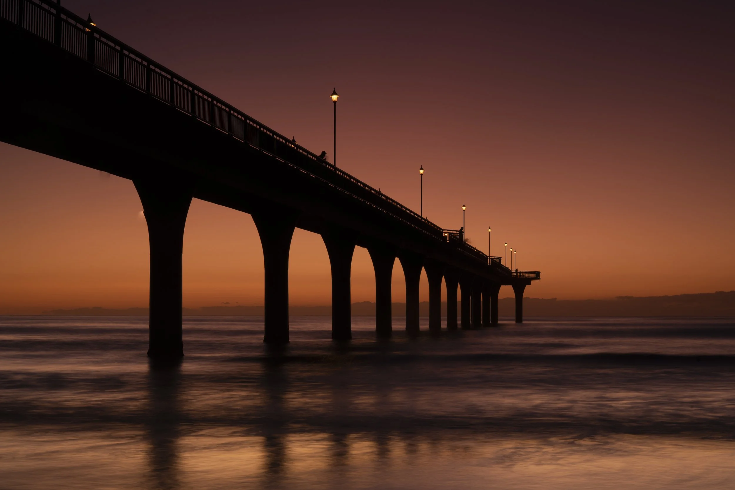 Early Morning at the Pier, New Brighton NZ
