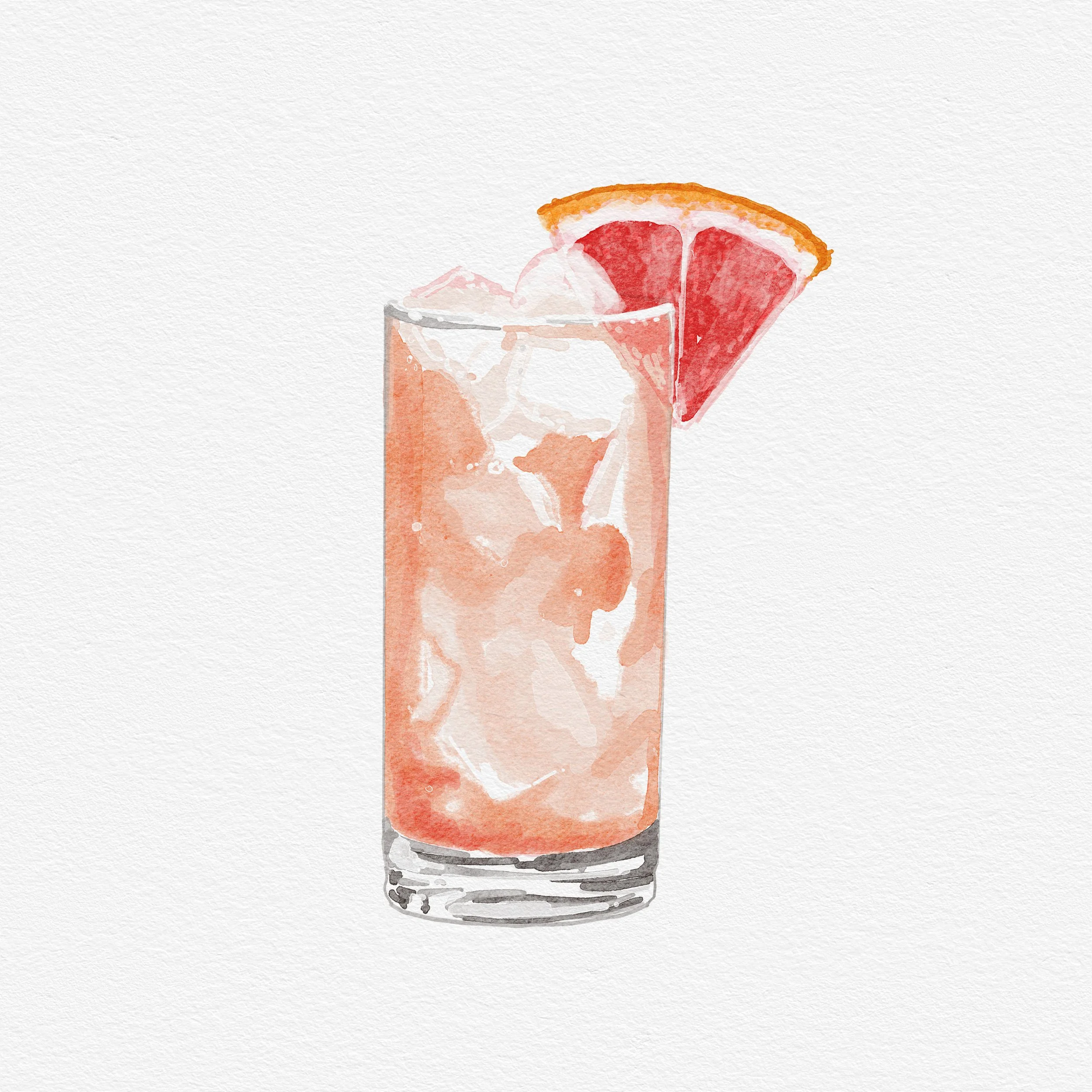 Paloma with Grapefruit Wedge