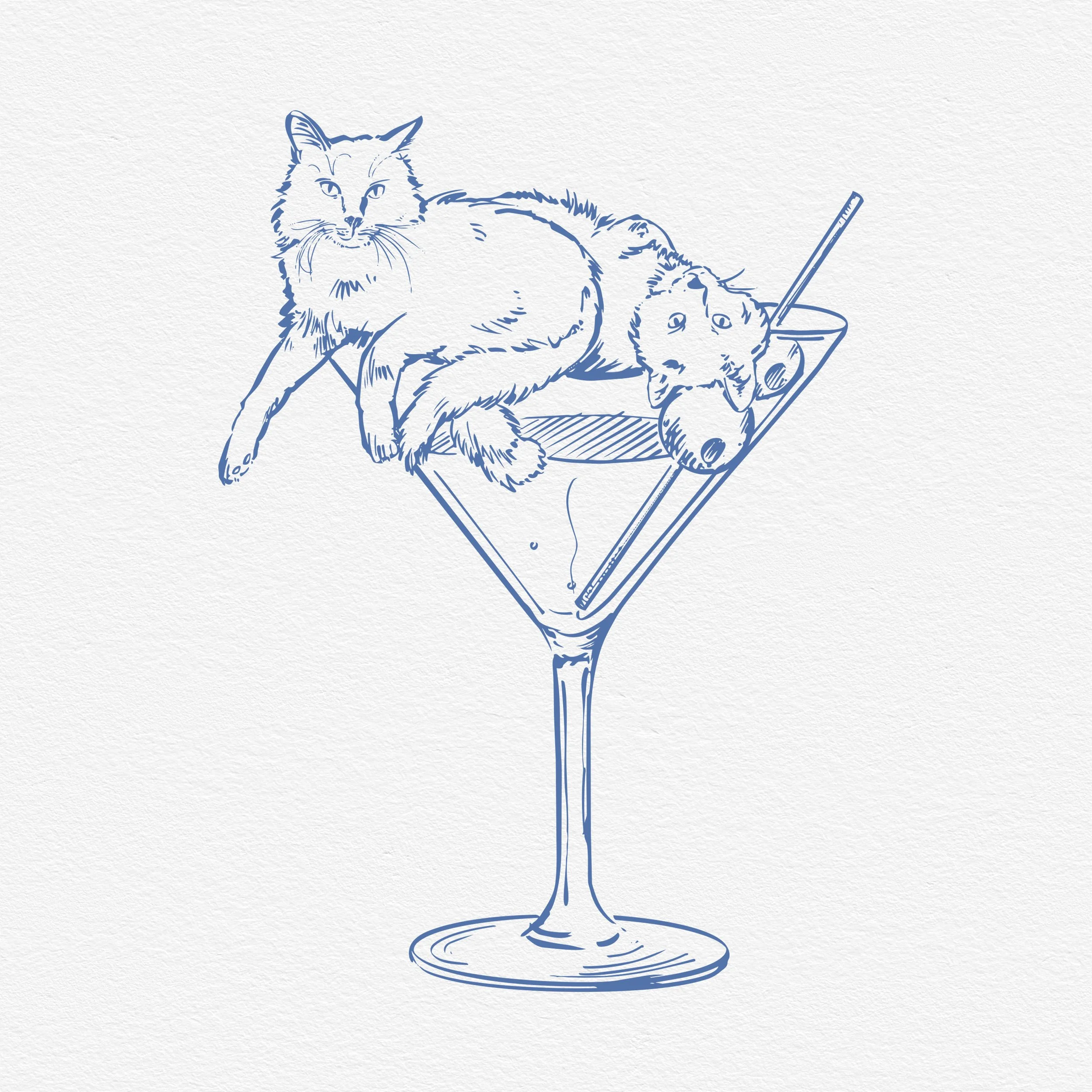 Martini with Cats =^.^=