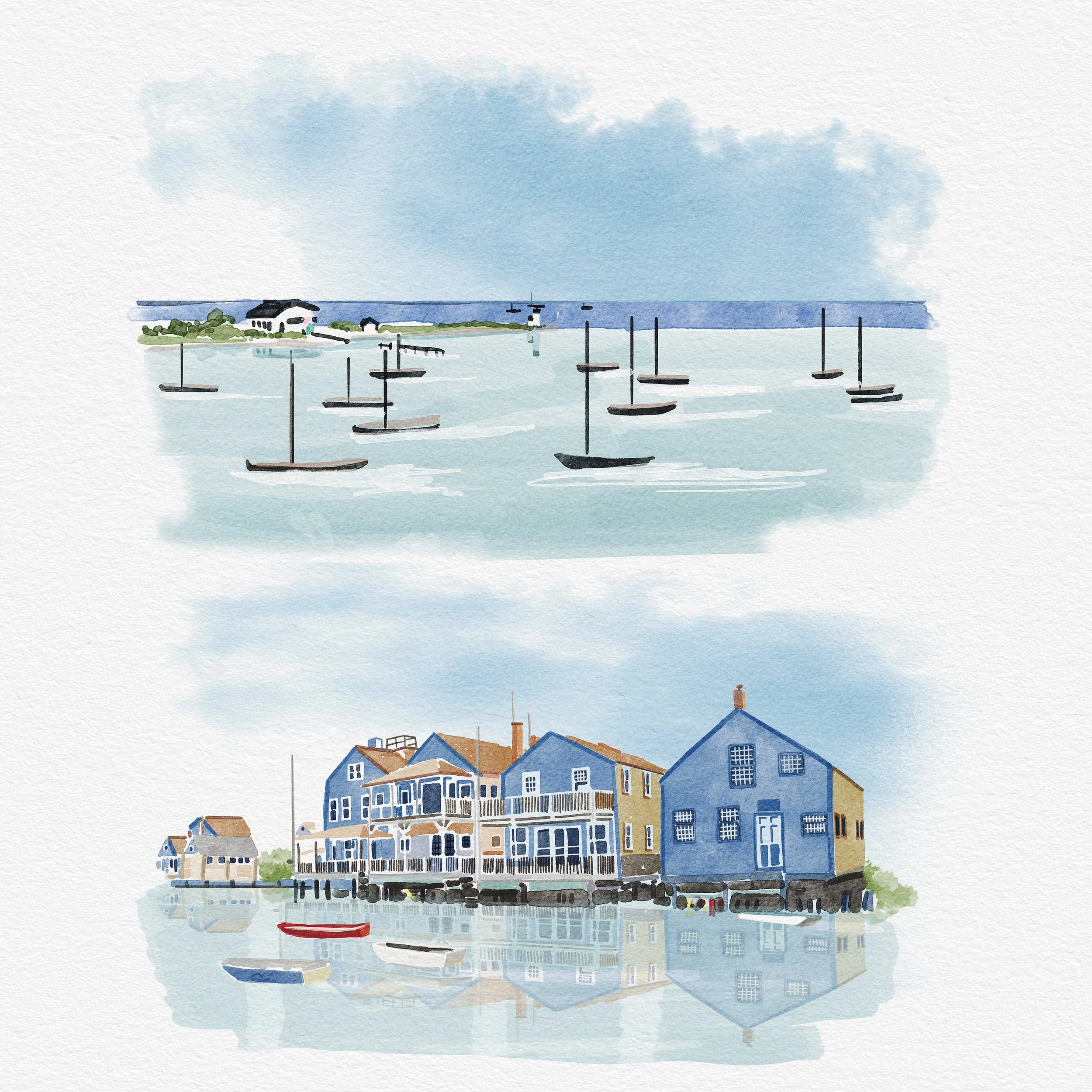 Brant Point and Old North Wharf -Nantucket, MA 