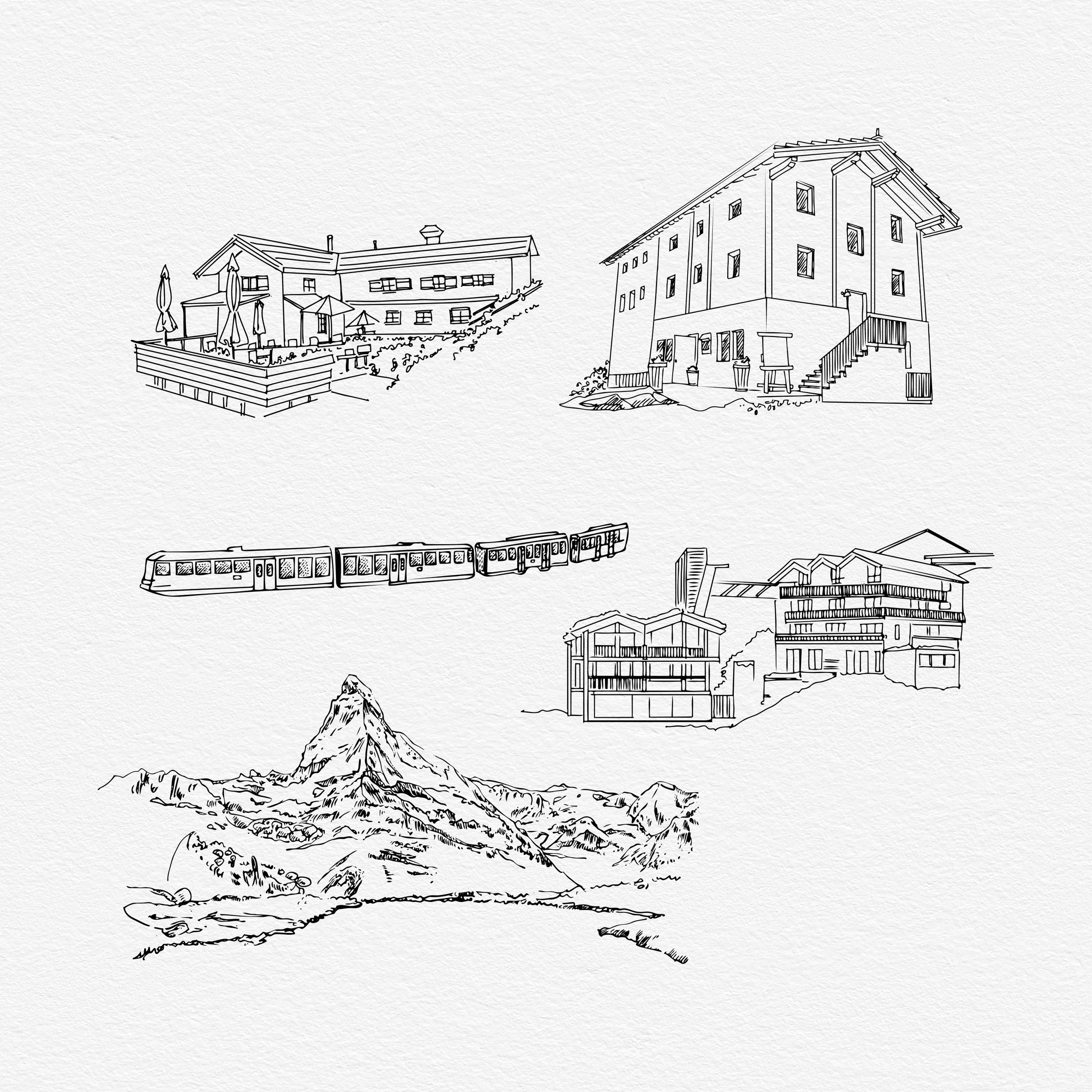 Switzerland - Sonnmattern, Alphitta, Gornergrat Rail, Cervo, Matterhorn