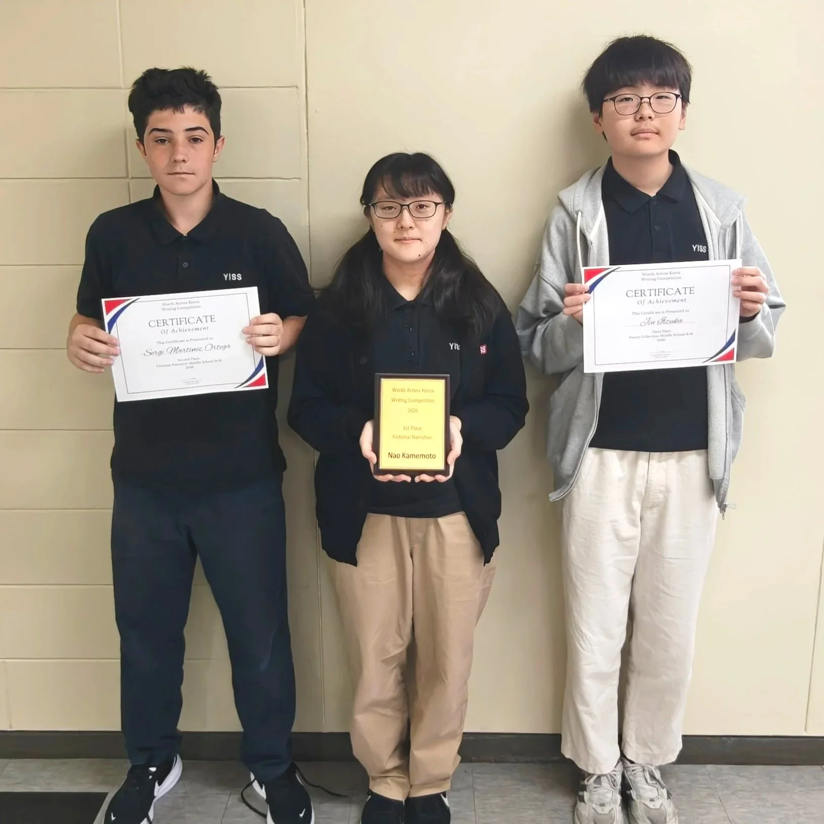 YISS Students Earn Top Honors in Writing Competition