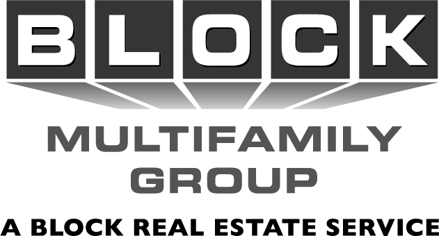 Logo for BLOCK Multfamily Group, a real estate service.