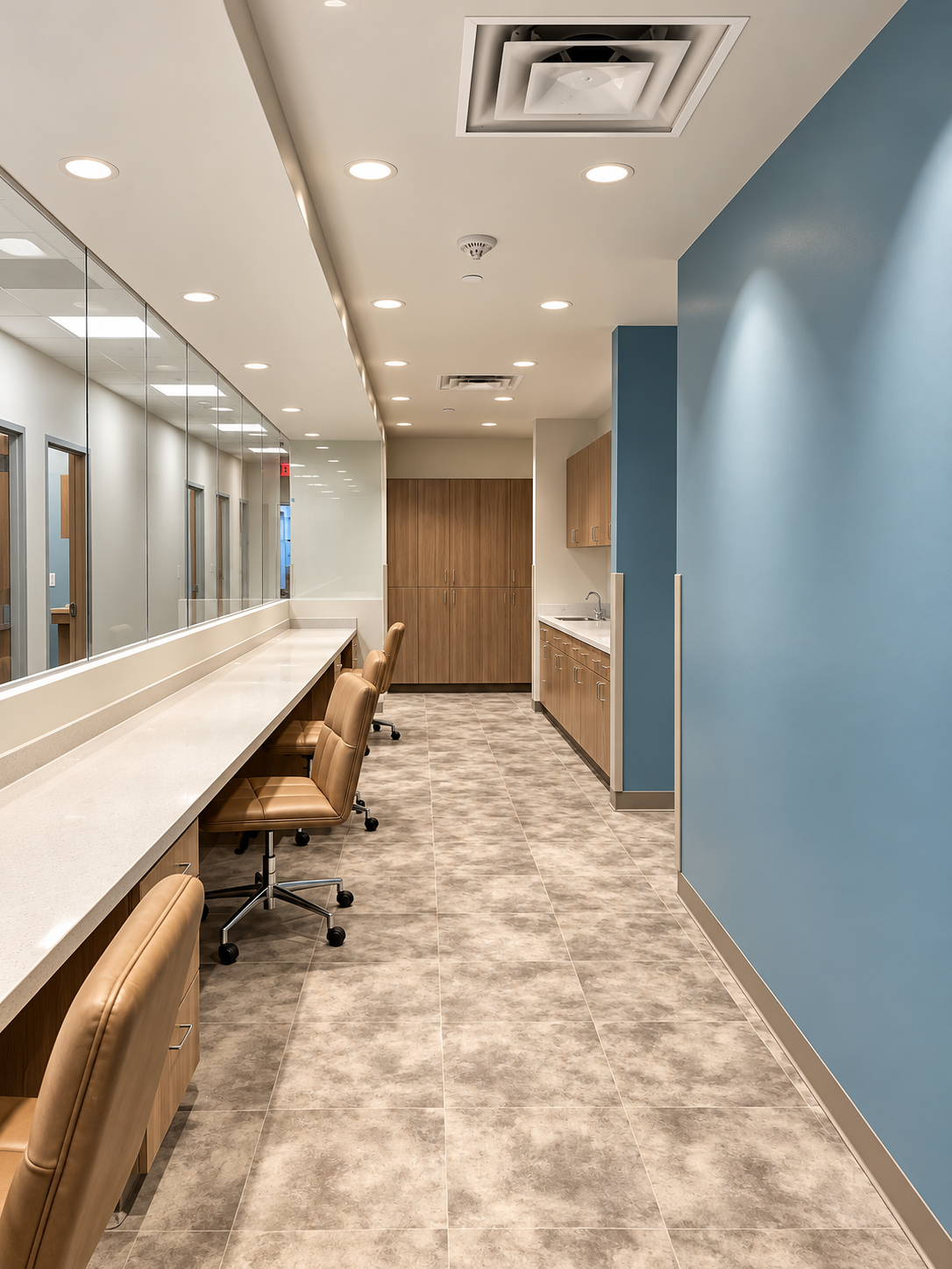 Modern Clinical Corridor Workspace.png