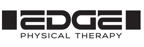Logotype for EDGE Physical Therapy with bold black letters and a minimalist design.