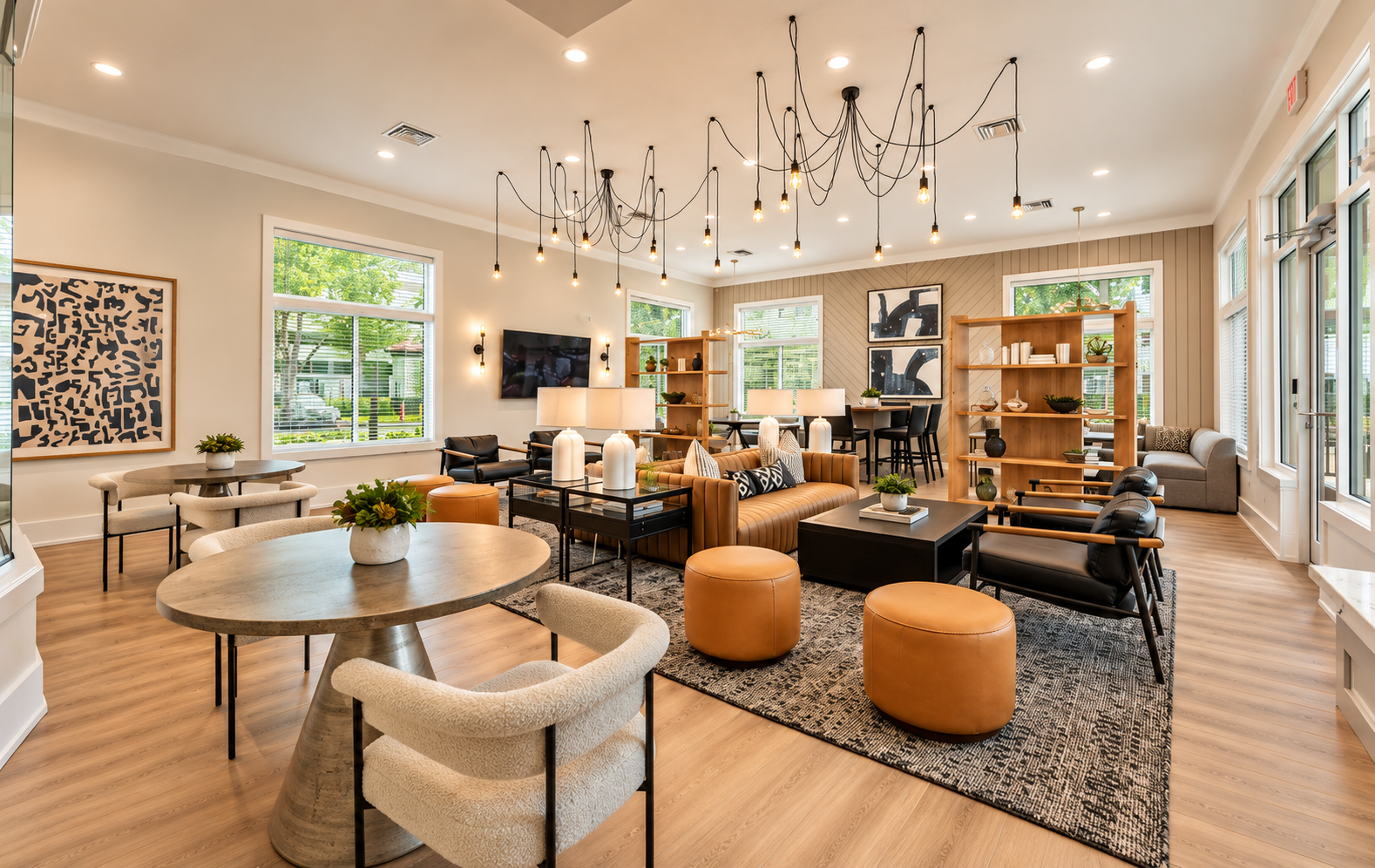 Bright Contemporary Communal Lounge with Sculptural Chandelier.png