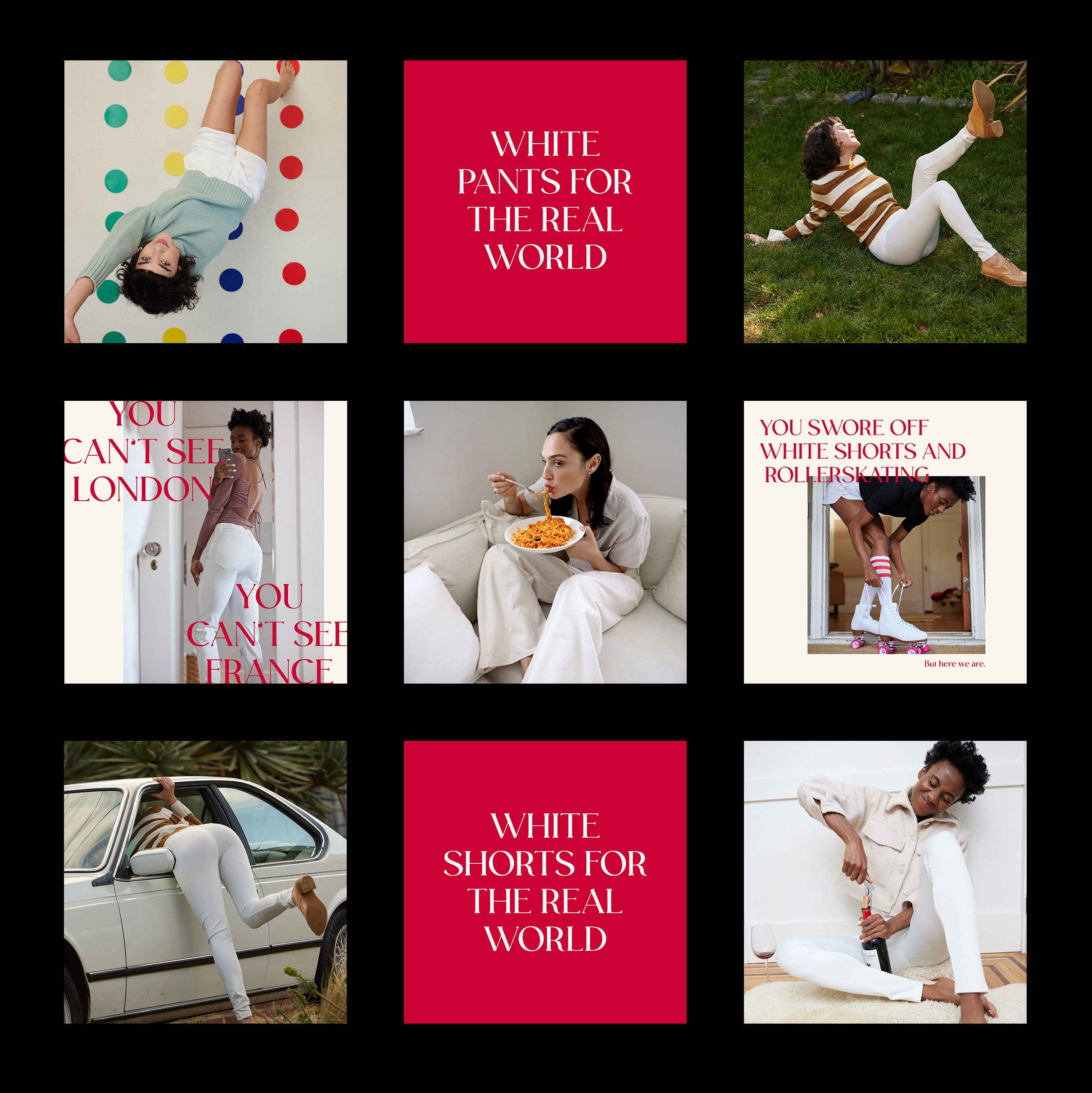 Art direction, photography, and design for Spanx white pants