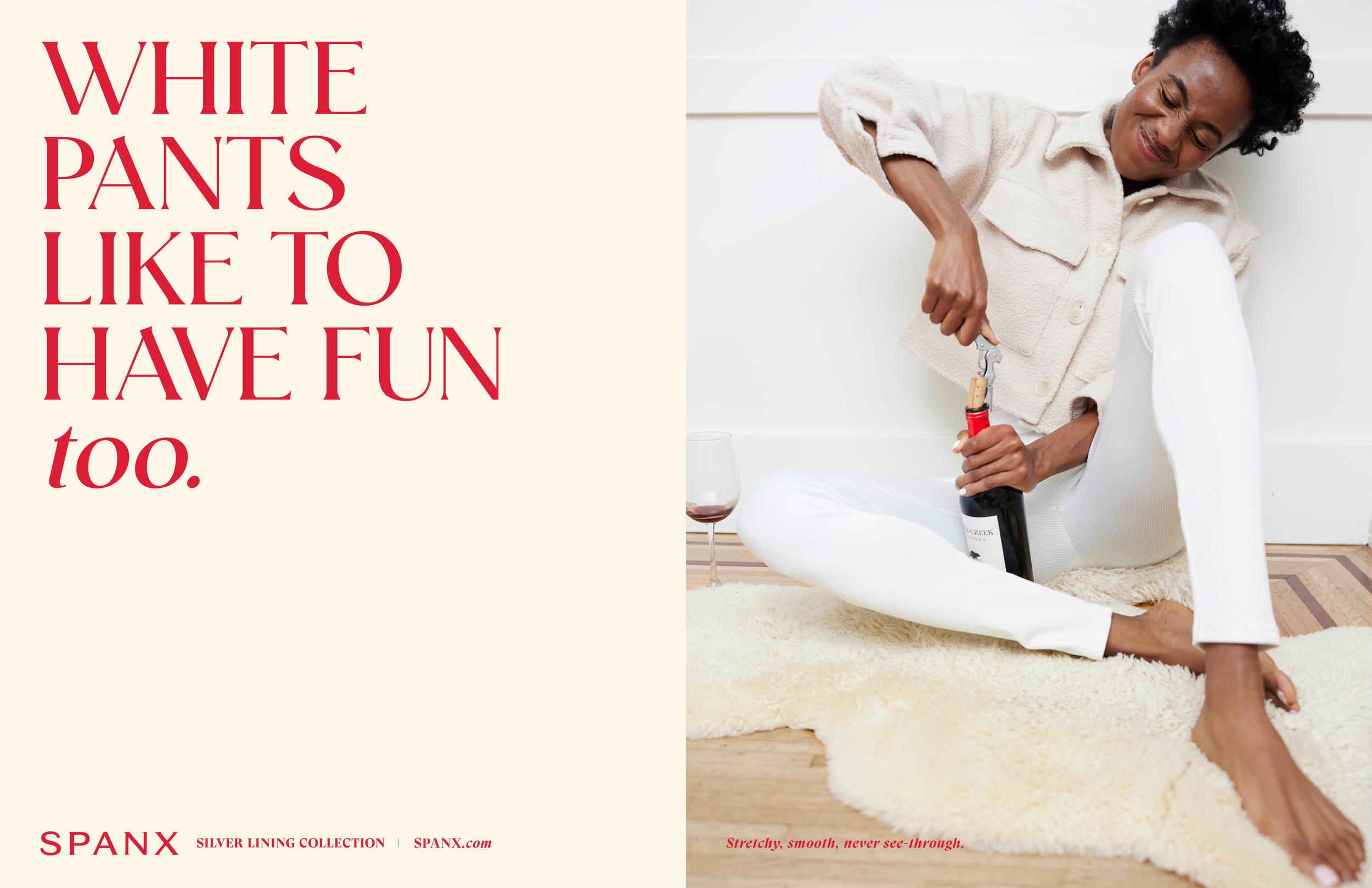 Art direction, photography, and design for Spanx white pants campaign —  EMILY DEVERY