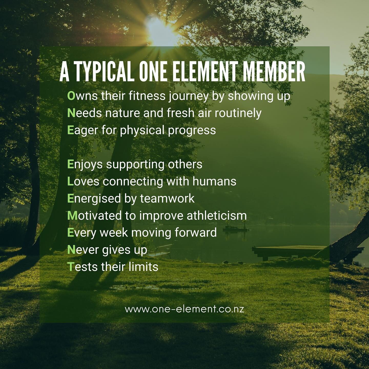From New Zealand, up to Scotland, to Ireland and to England, these are the common personality traits of One Element members. 

On an early morning walk with a friend, fellow expat and OENZ member today, she was recounting her fitness journey in Japan