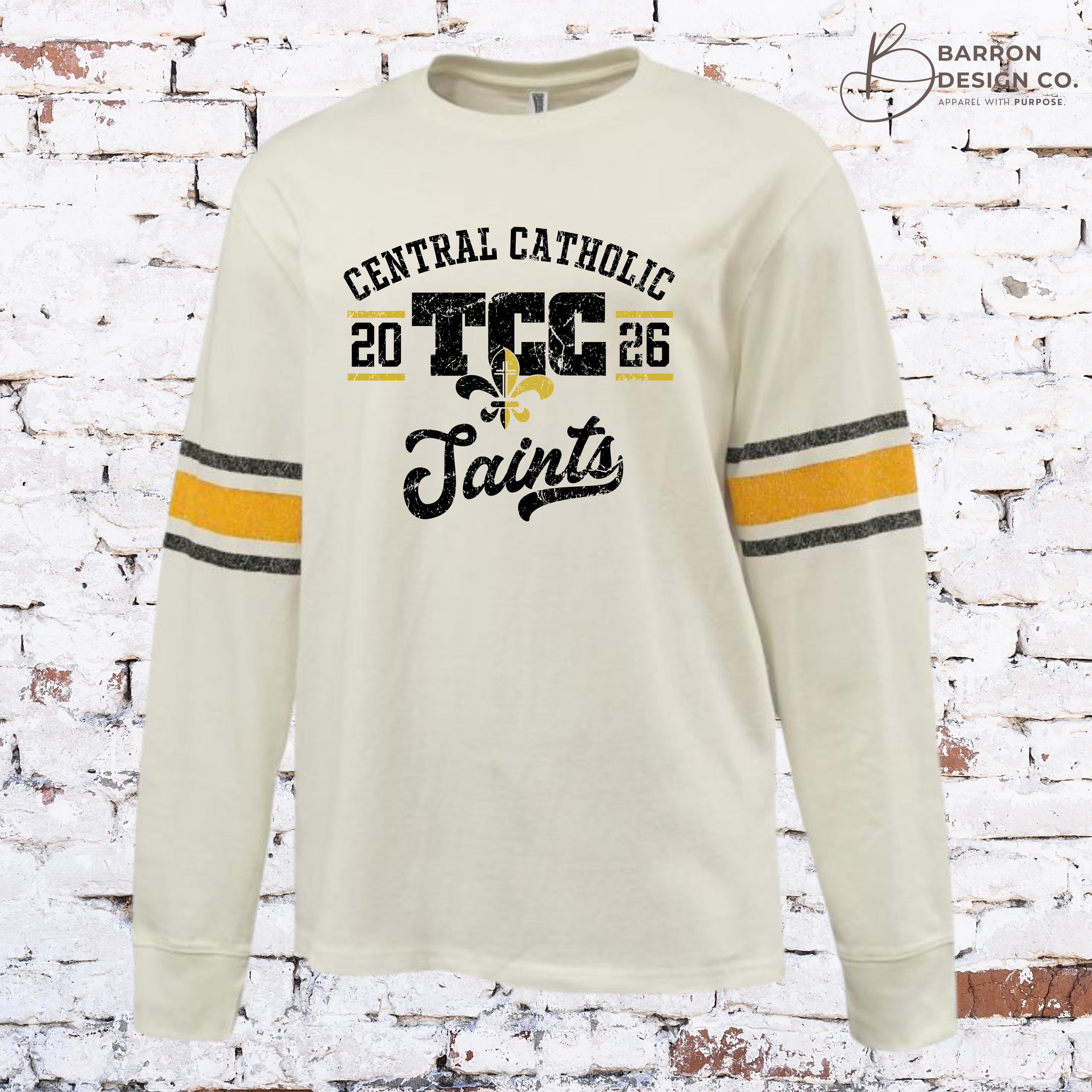 Central Catholic Vintage Ringer Crew