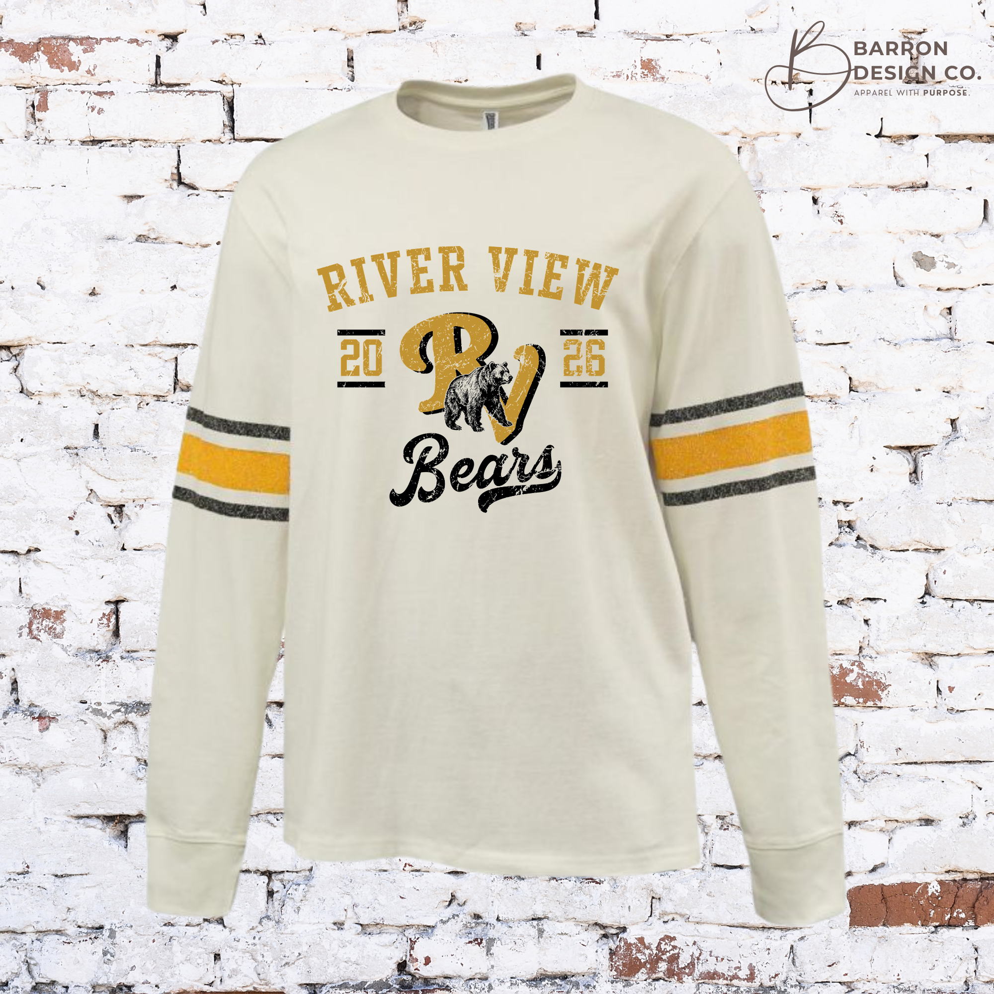 River View Bears Vintage Ringer Crew