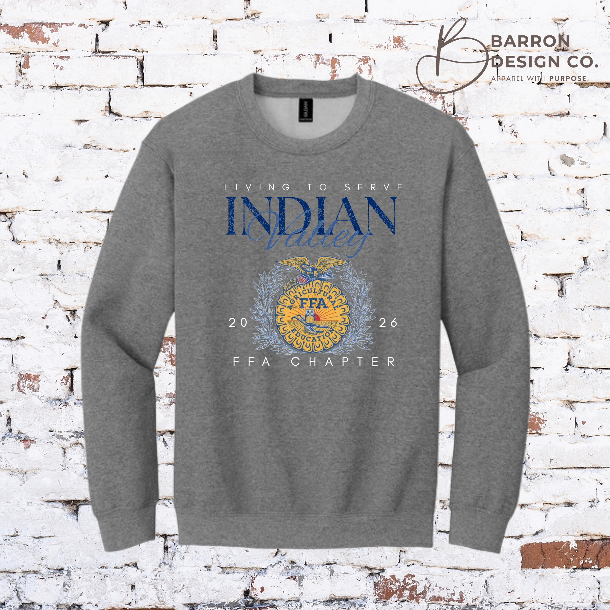 living to serve gray crewneck.png