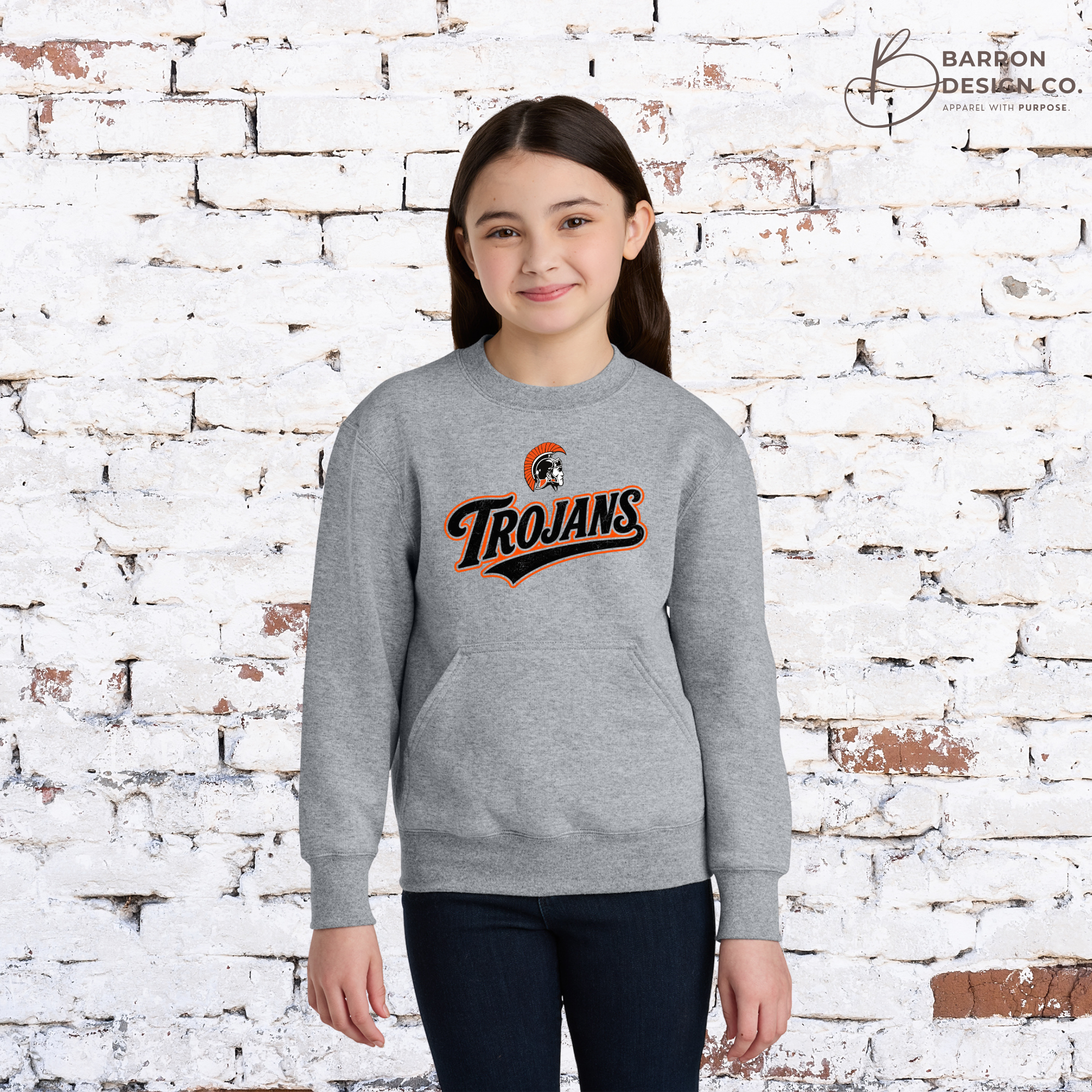 Trojans Youth Retro Athletic Sweatshirts