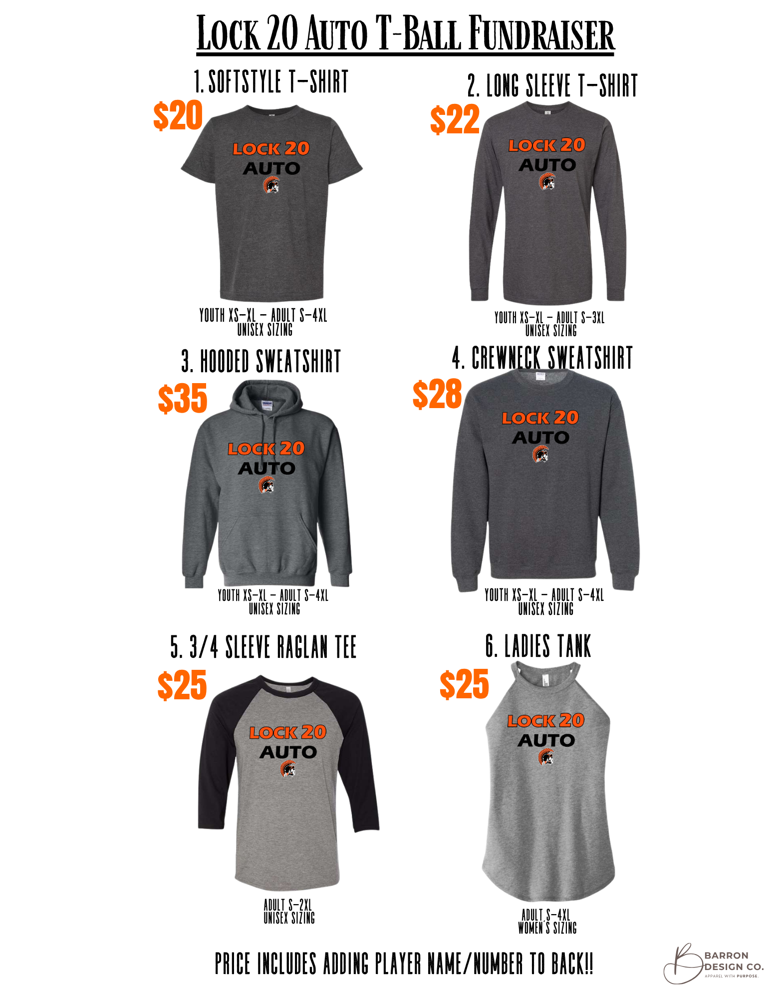 Newcomerstown T-Ball - Lock 20 Auto