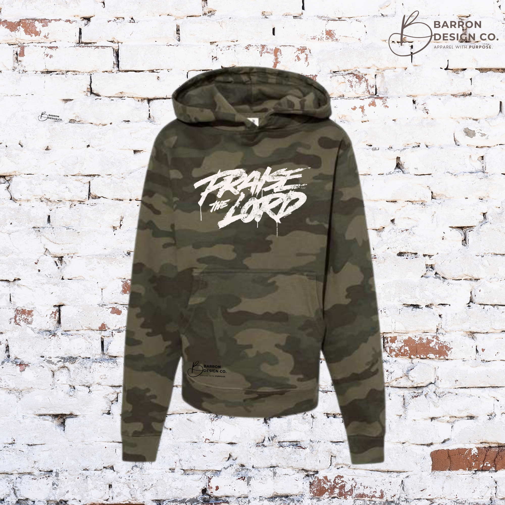 Praise the Lord Camo Youth Hoodie