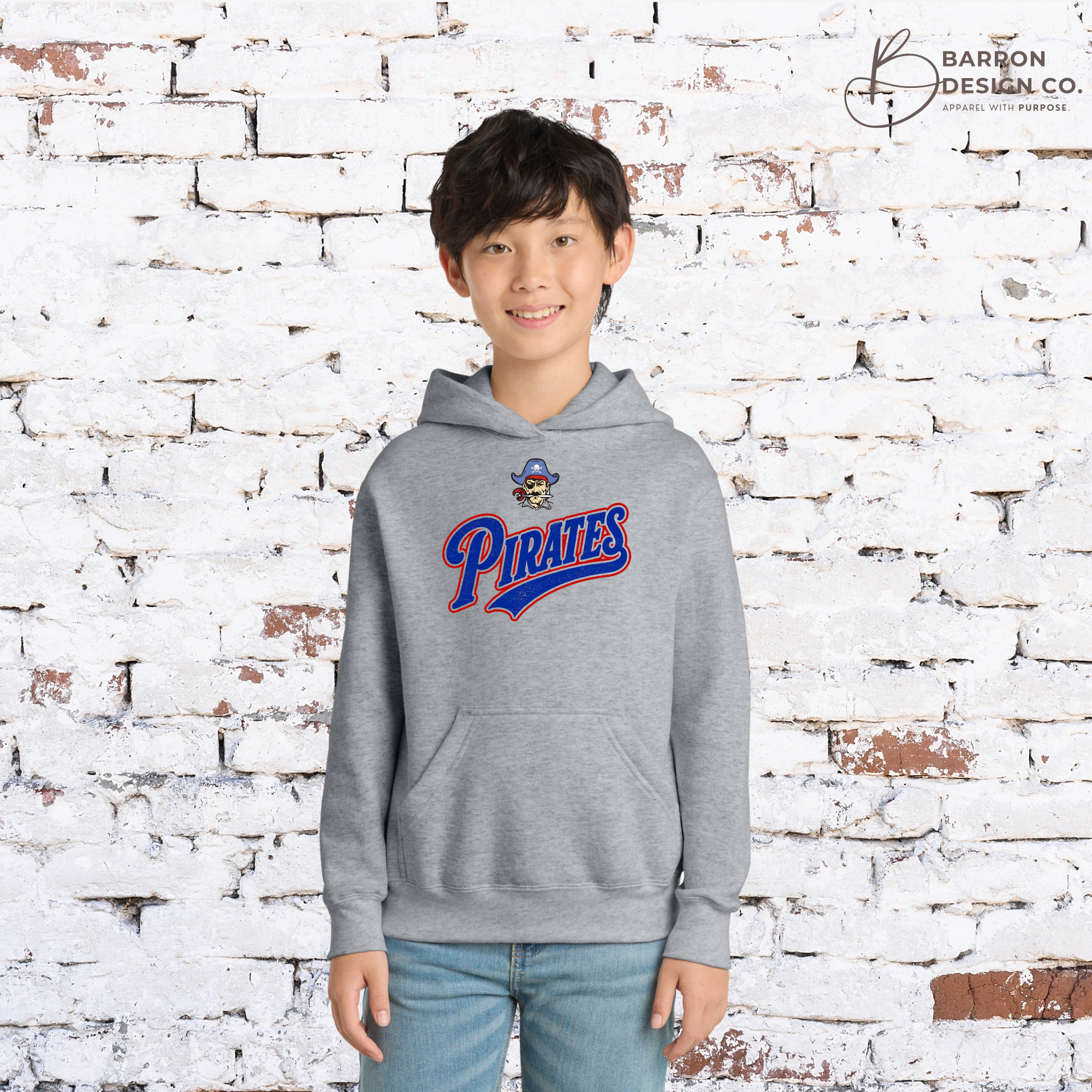 Pirates Youth Retro Athletic Sweatshirts