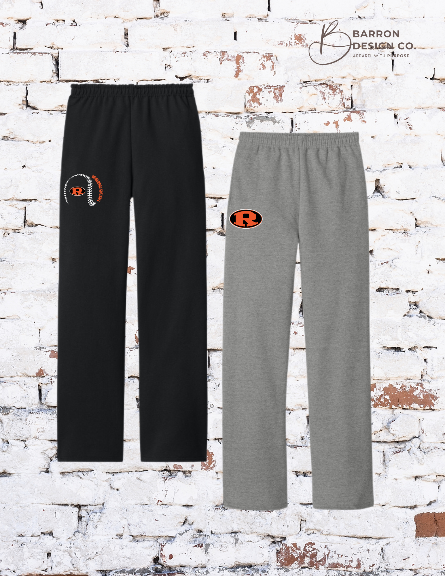 Ridgewood Softball Open bottom Sweatpants
