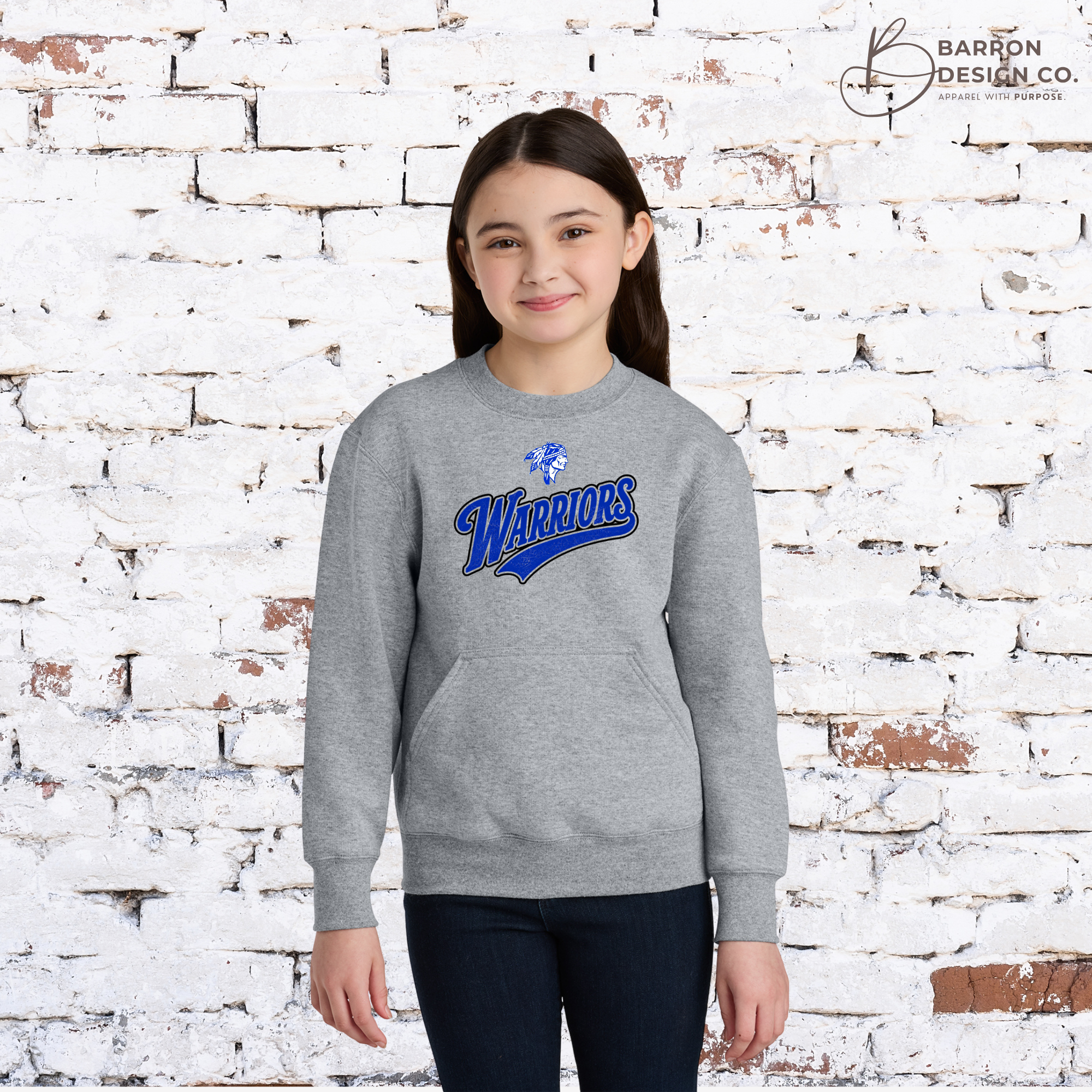 Warriors Youth Retro Athletic Sweatshirts