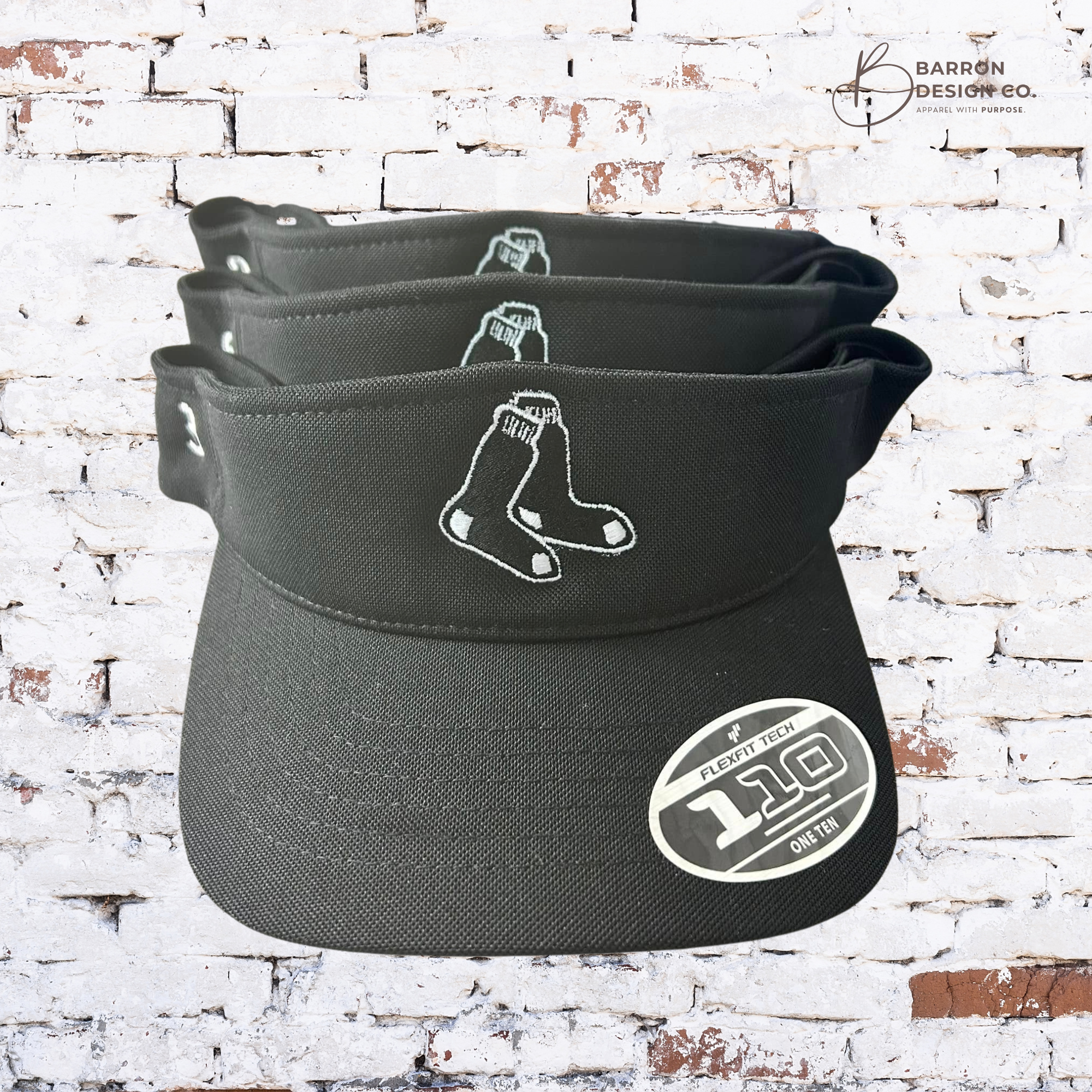 Black Sox "Socks" Logo Visor