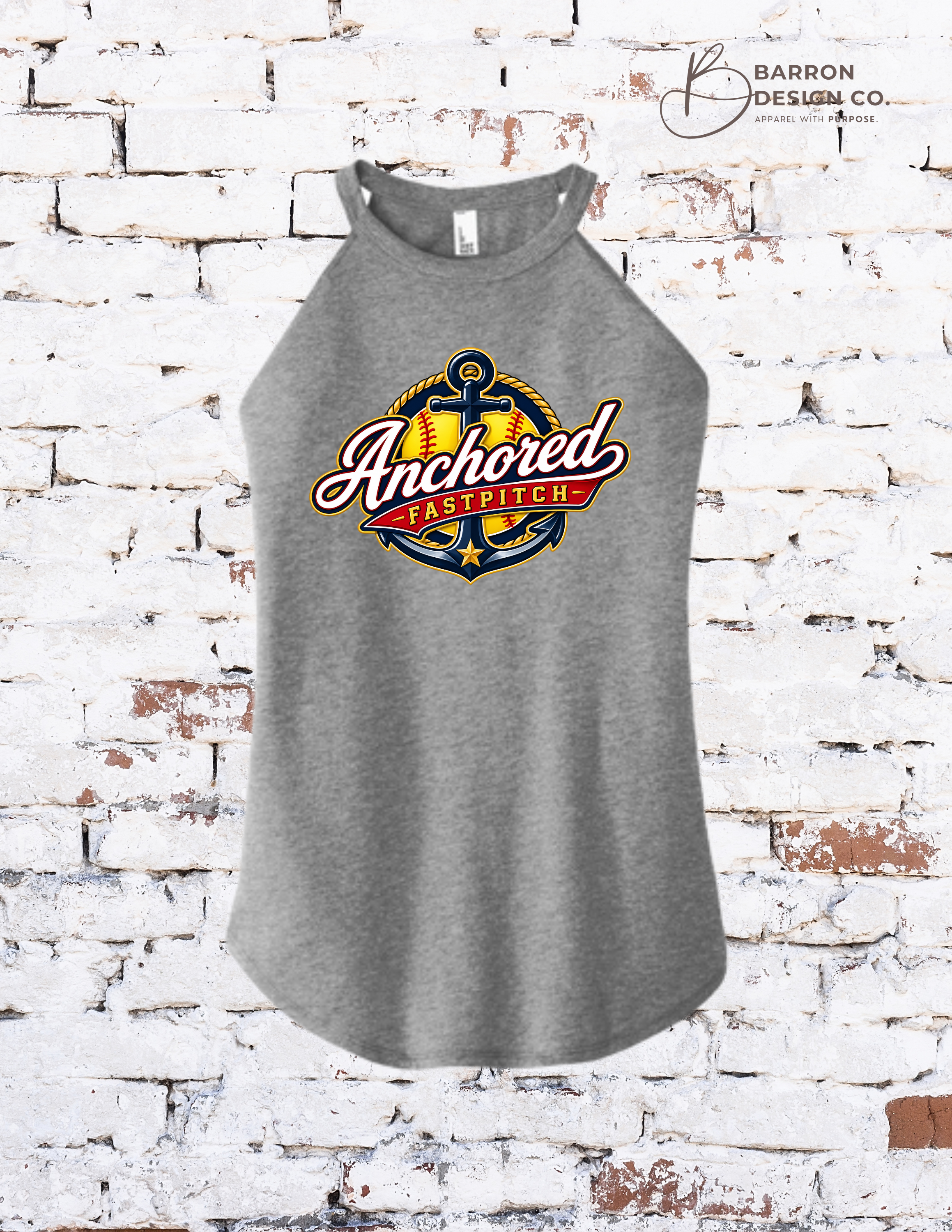 Anchored Softball - Ladies Rocker Tank