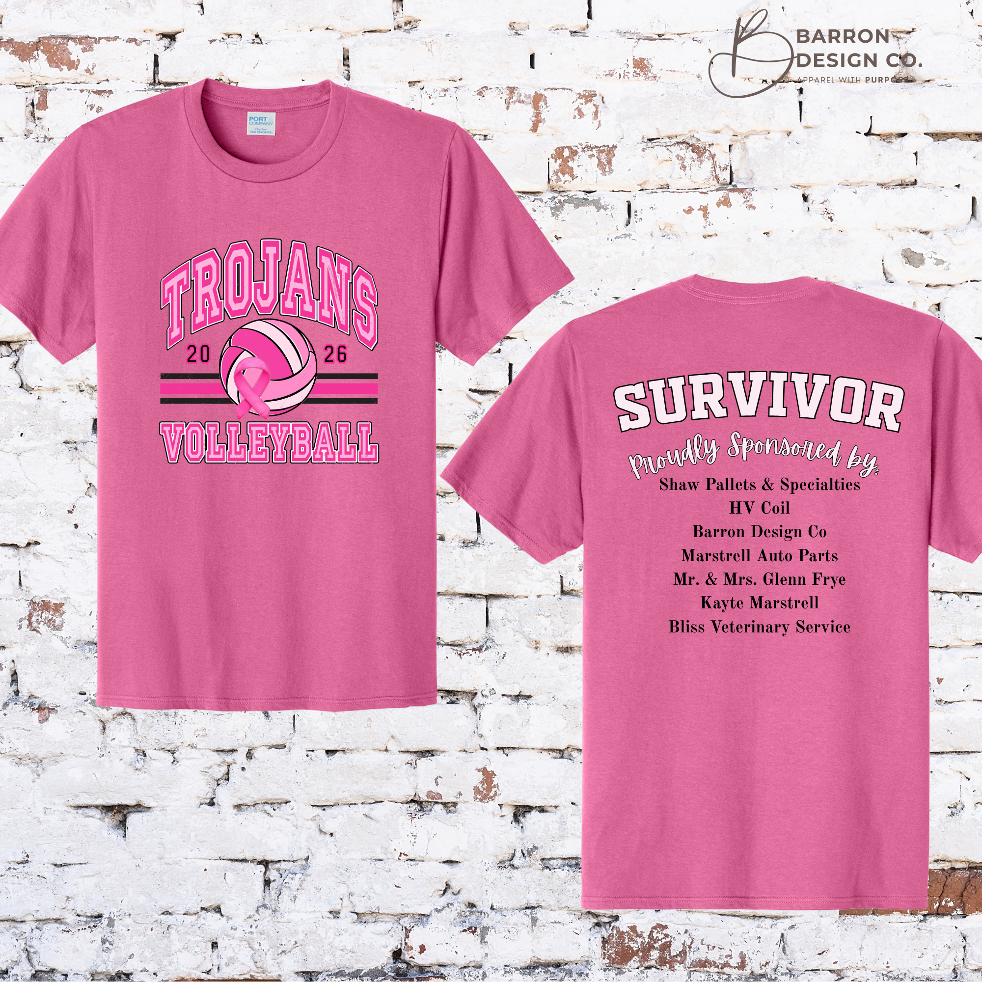 Trojans 2026 Volley for the Cure SURVIVOR Tee