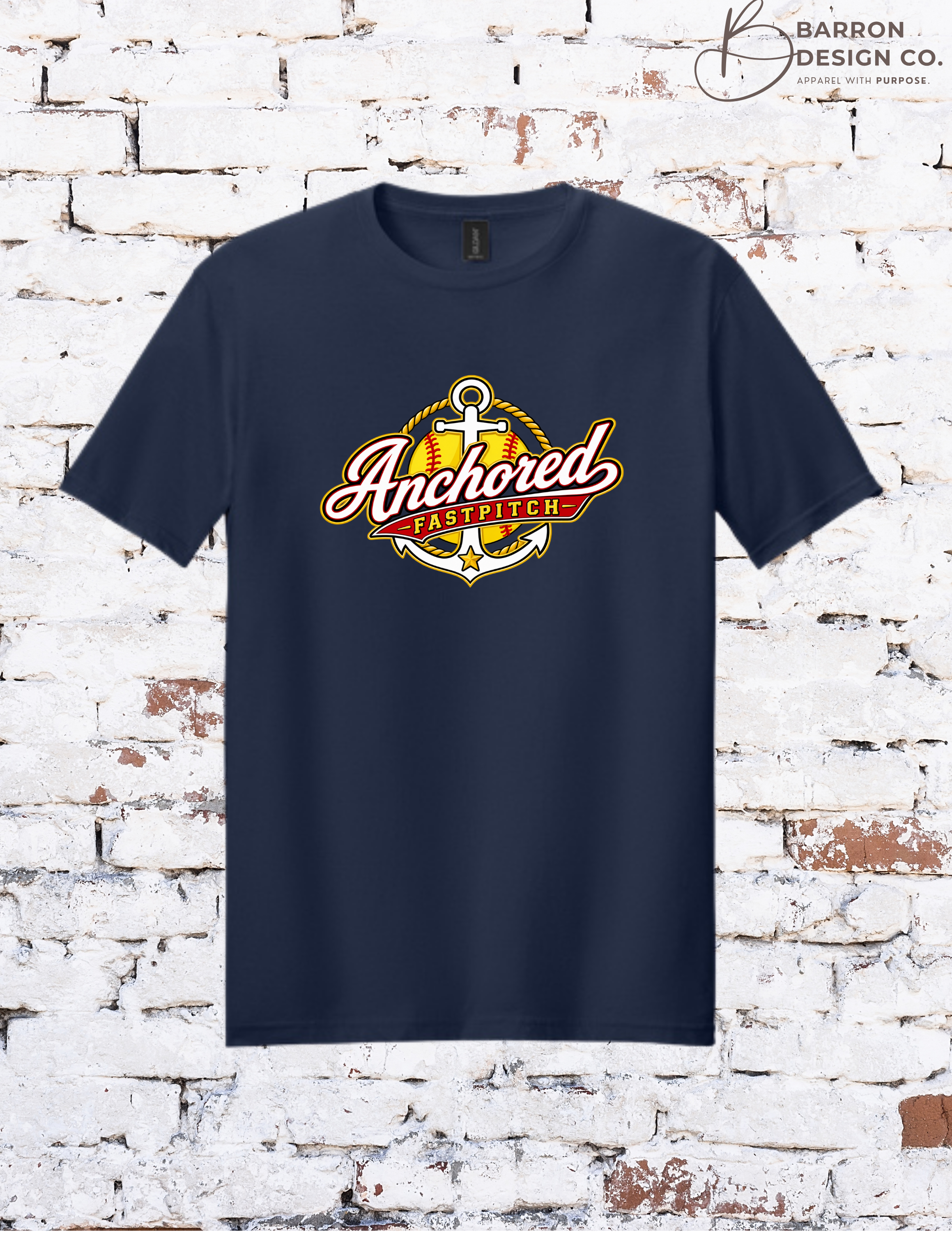 Anchored Fastpitch Softball - Navy Apparel