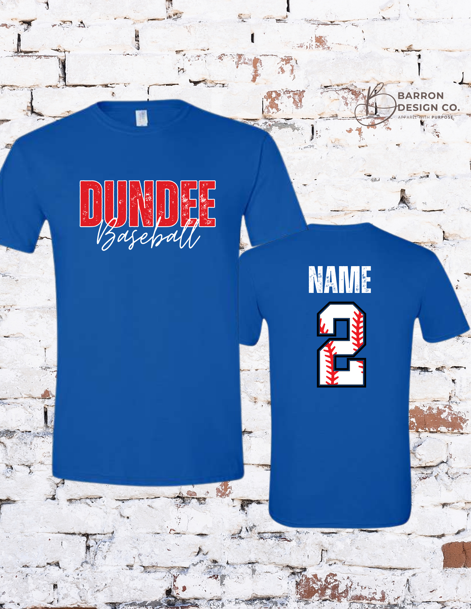 Dundee Baseball {Custom Name & Number}