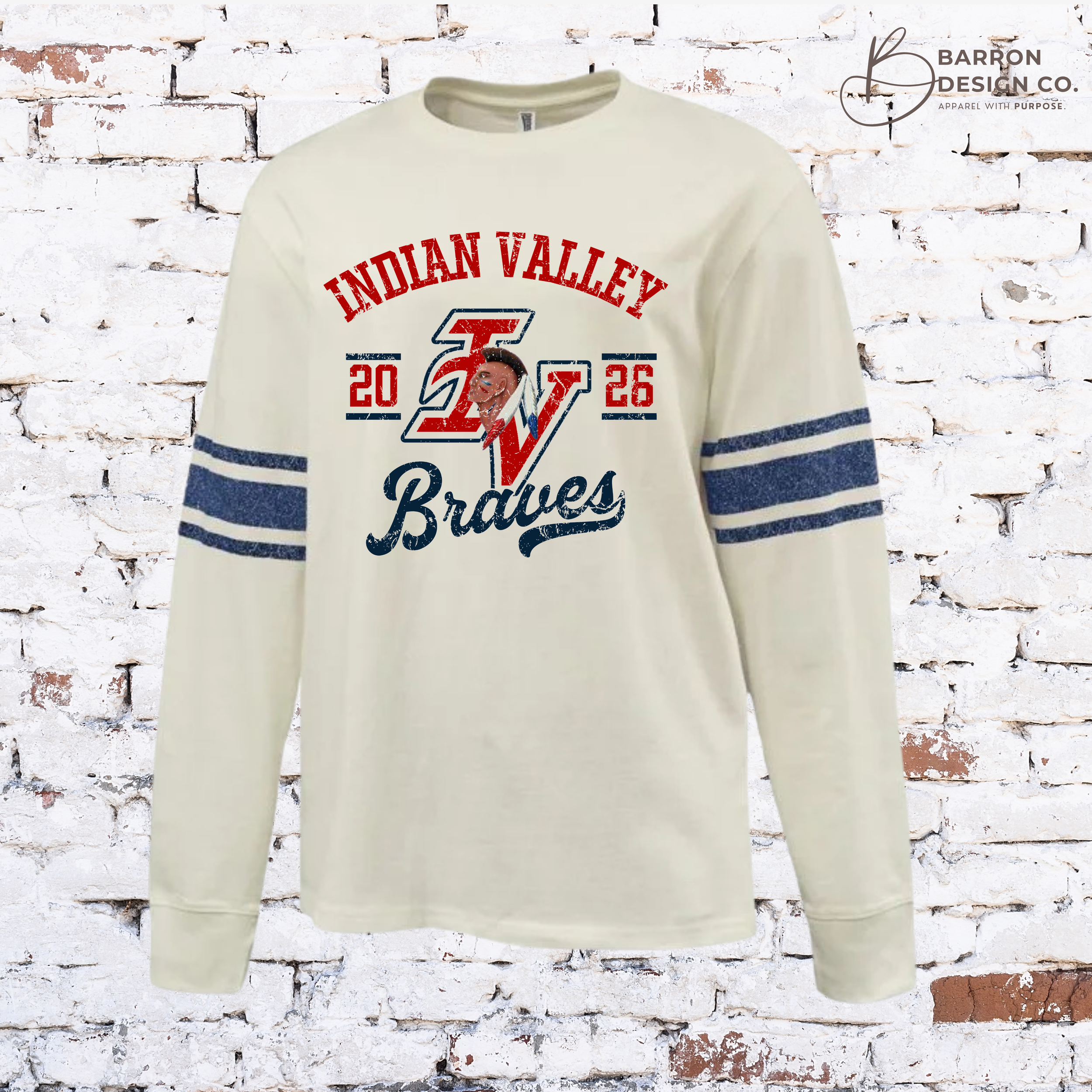 Indian Valley Braves Vintage Ringer Crew