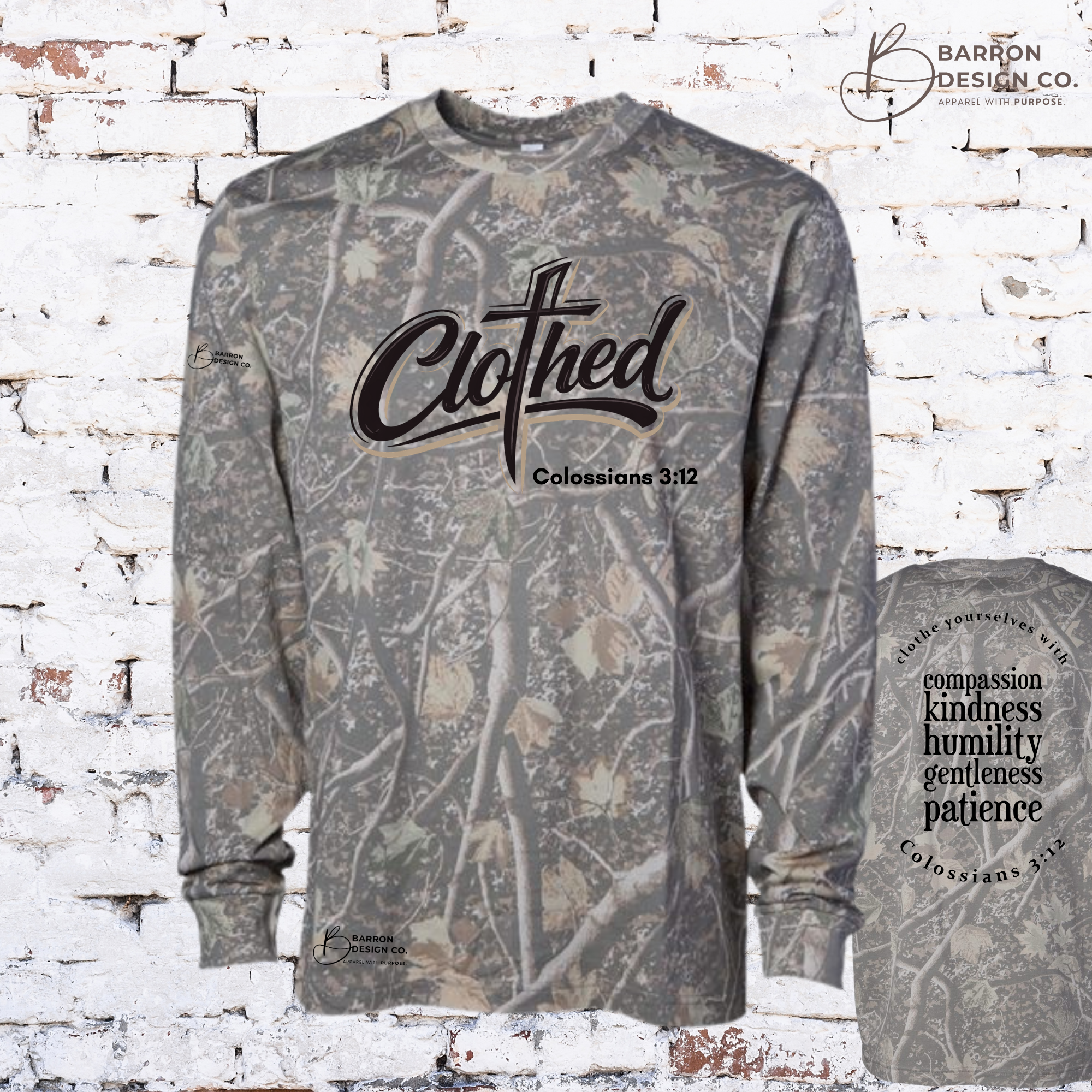 Clothed Deadwood Tree Camo Long Sleeve Tee