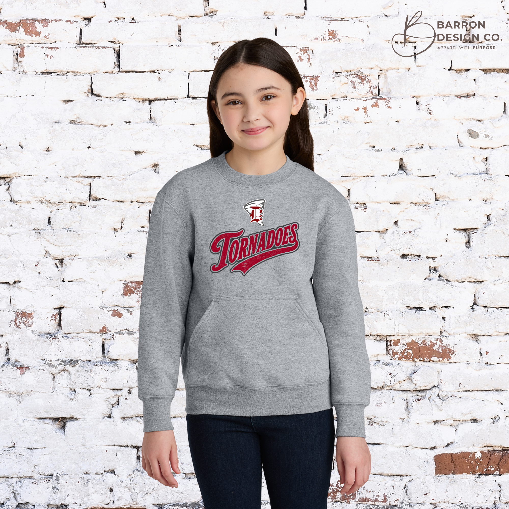 Tornadoes Youth Retro Athletic Sweatshirts