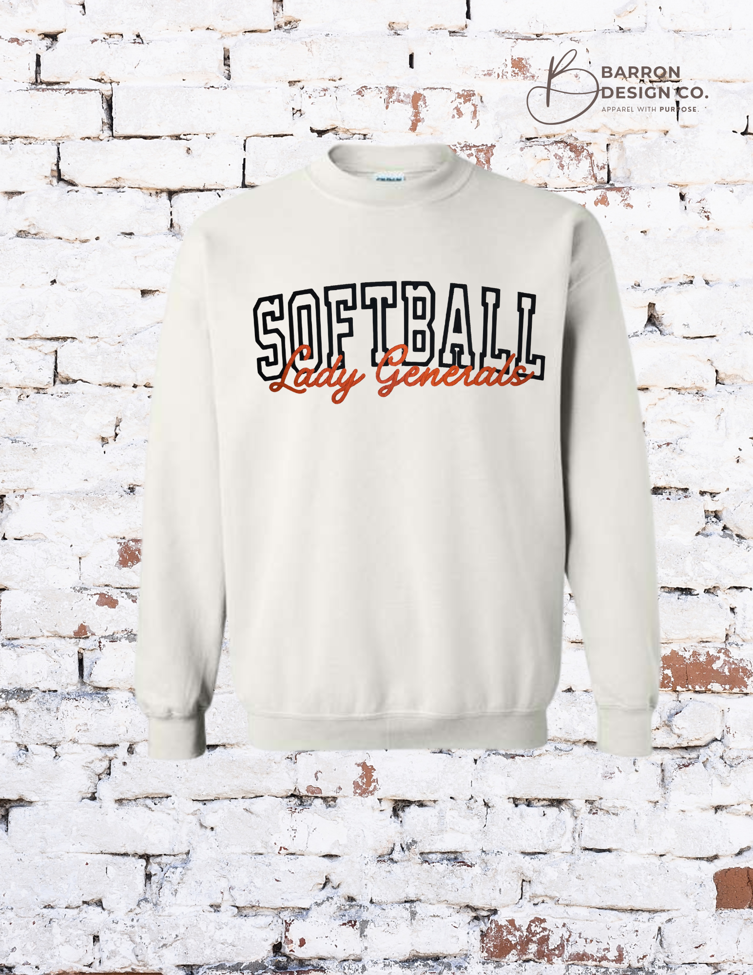 Lady Generals Softball Embroidered Crewneck