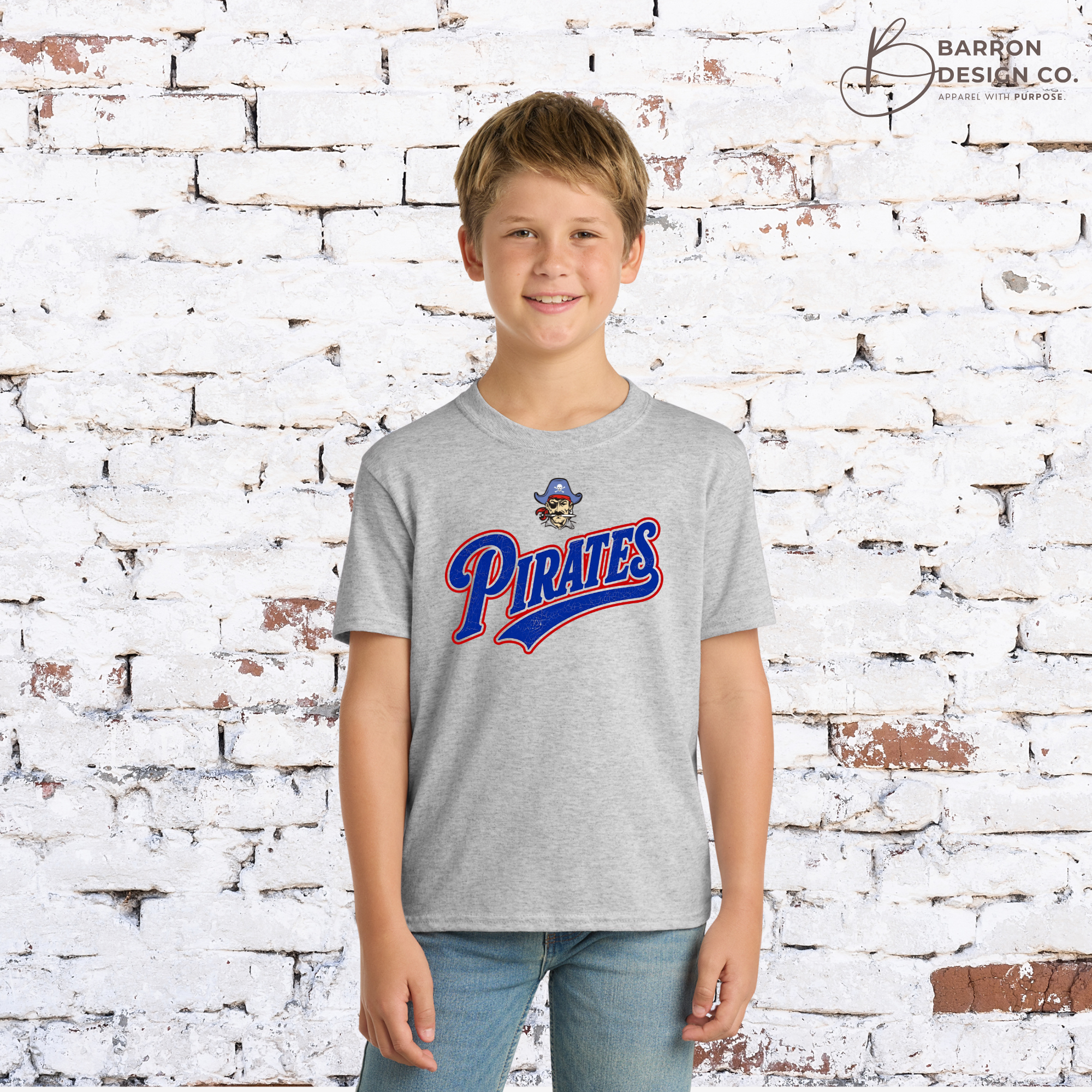 Pirates Youth Retro Athletic Tee