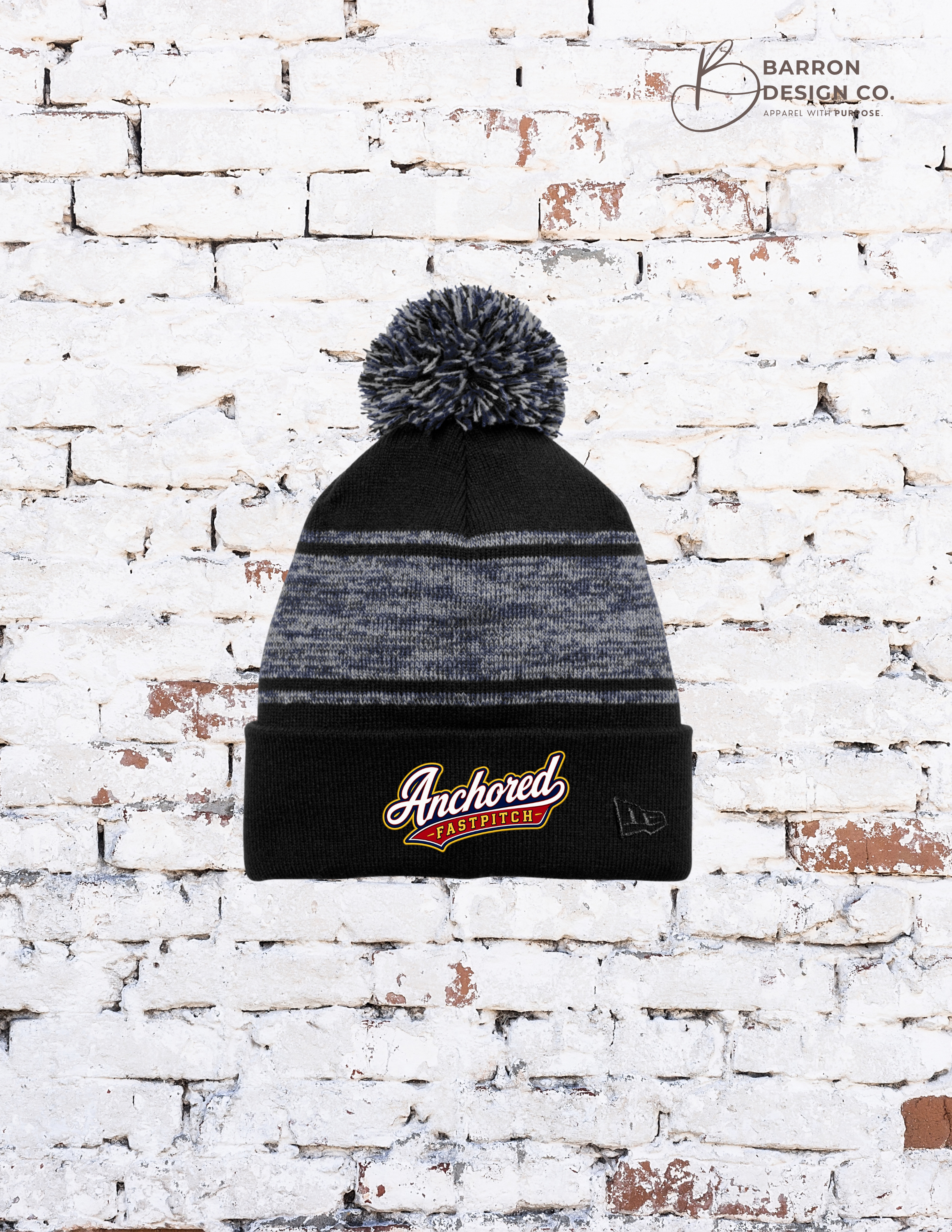 Anchored Chill Pompom Beanie