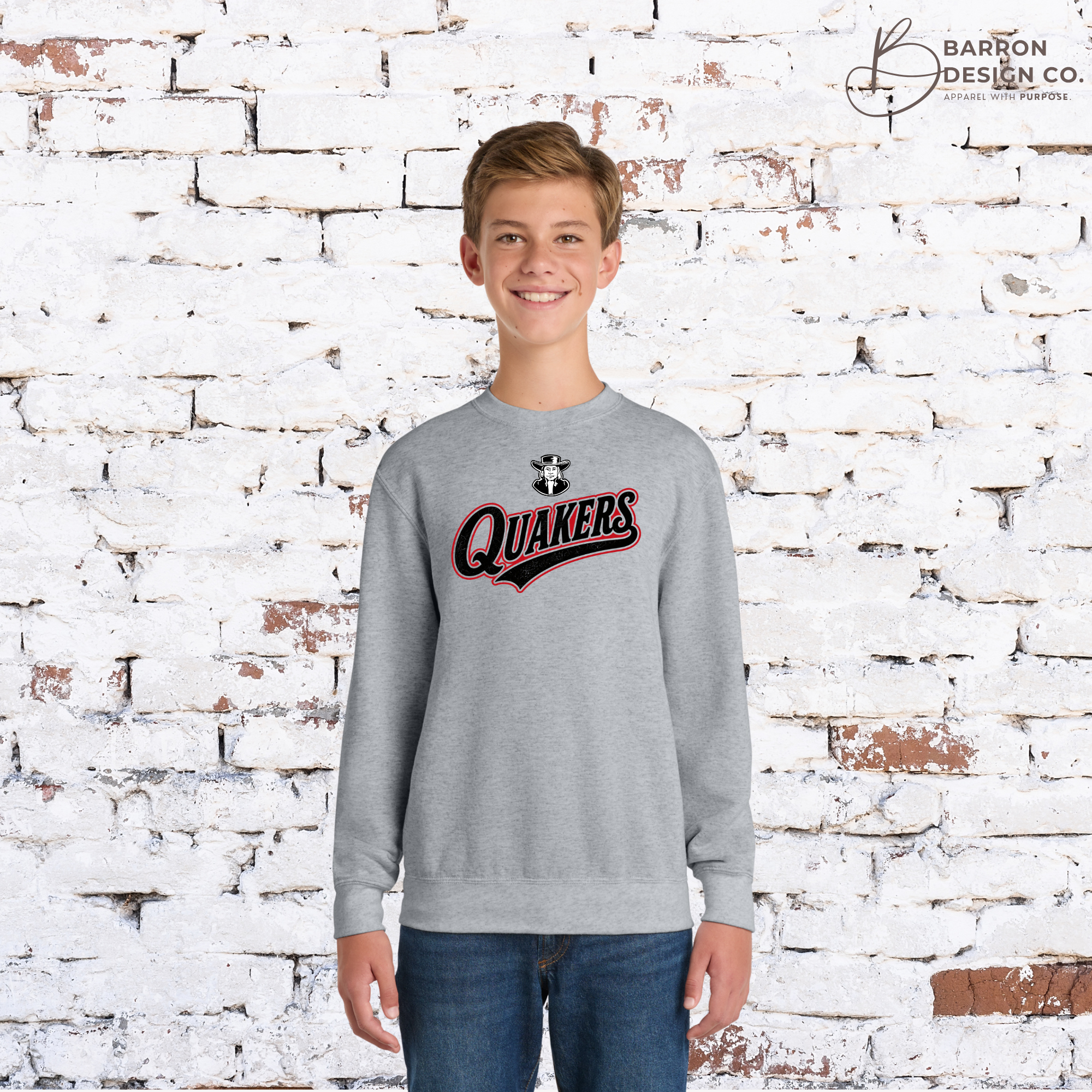 Quakers Youth Retro Athletic Sweatshirts
