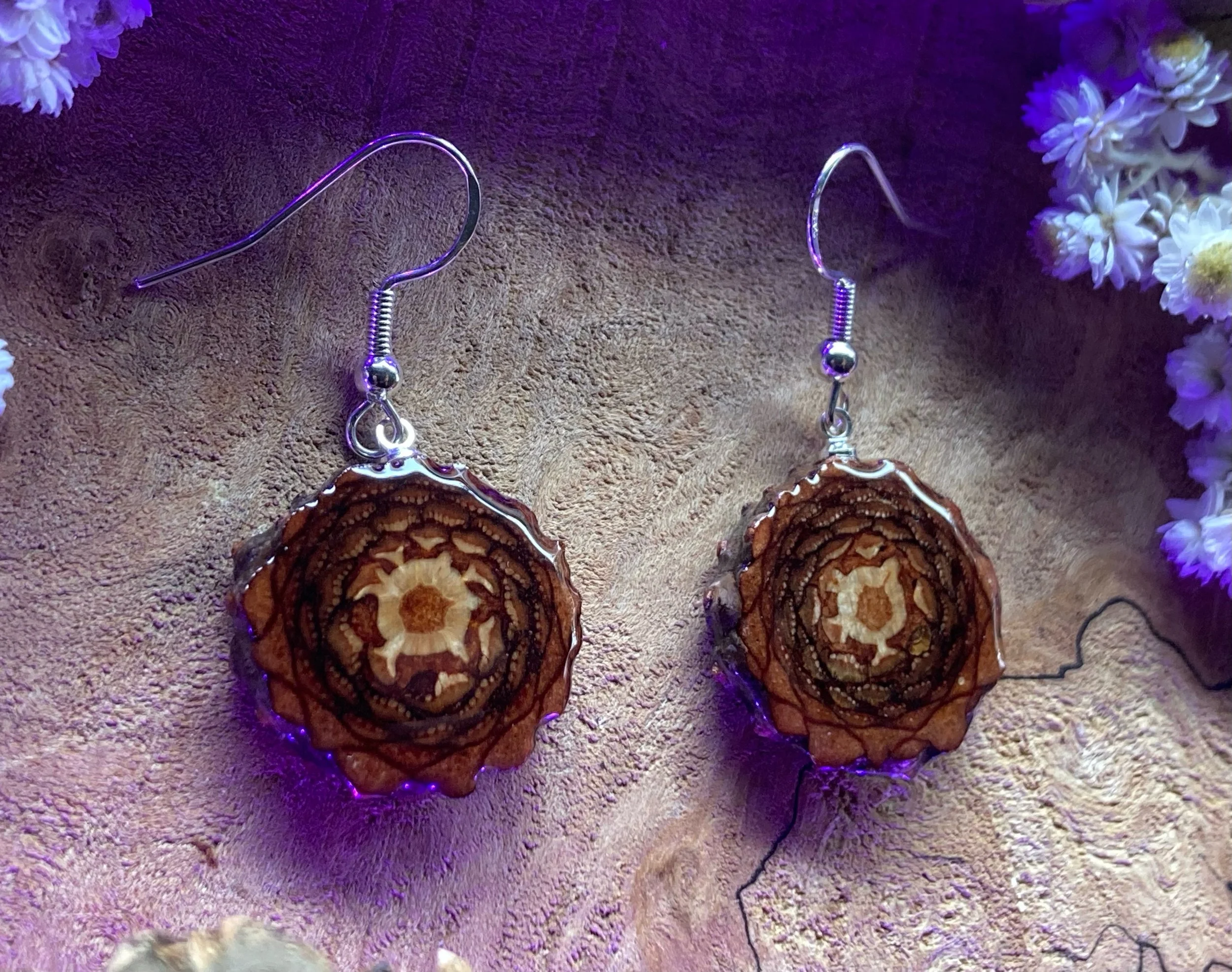 Sterling Silver Pinecone Earrings