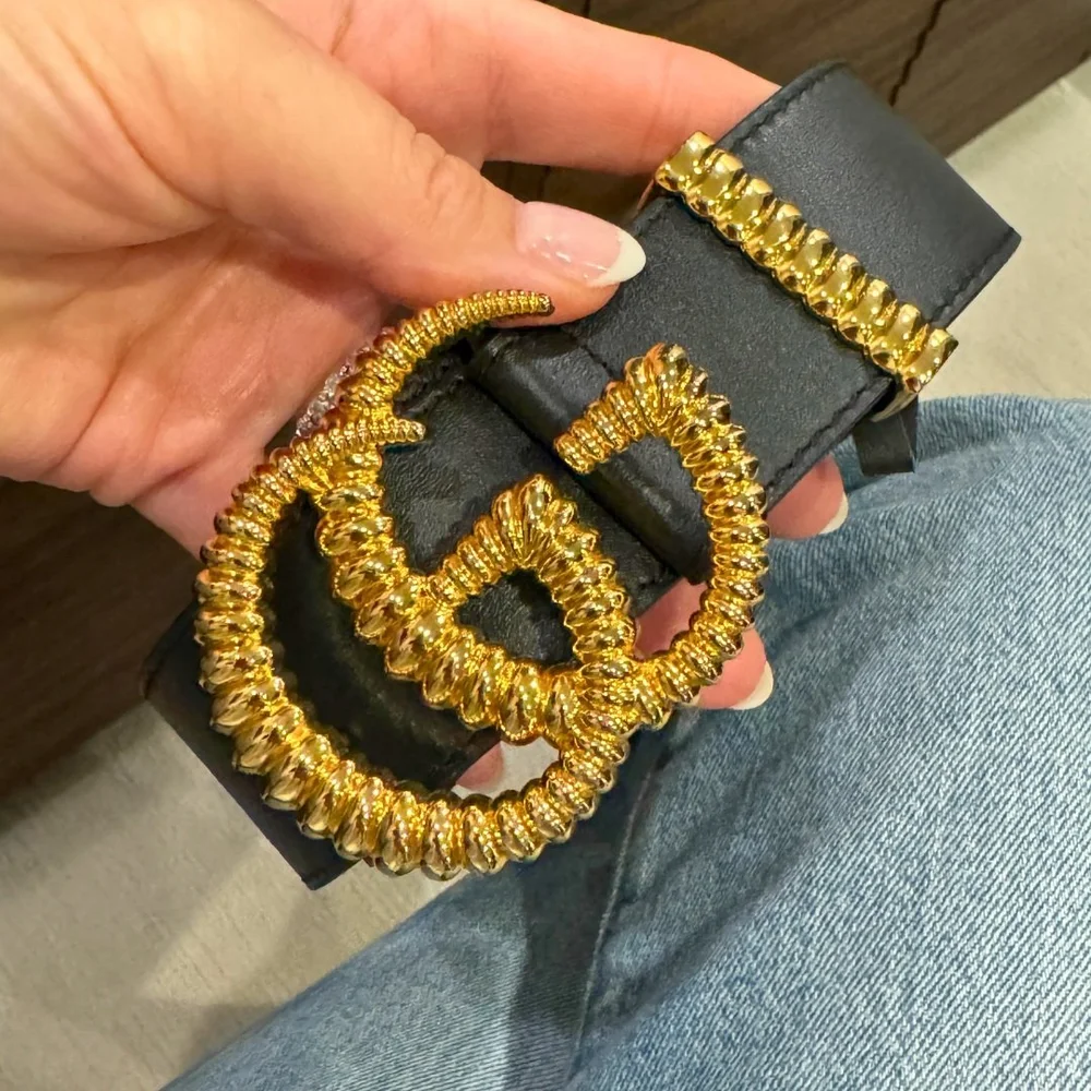 GUCCI - Double G Torchon Marmont Belt, Size 100 — ReloveLuxe display picture 1